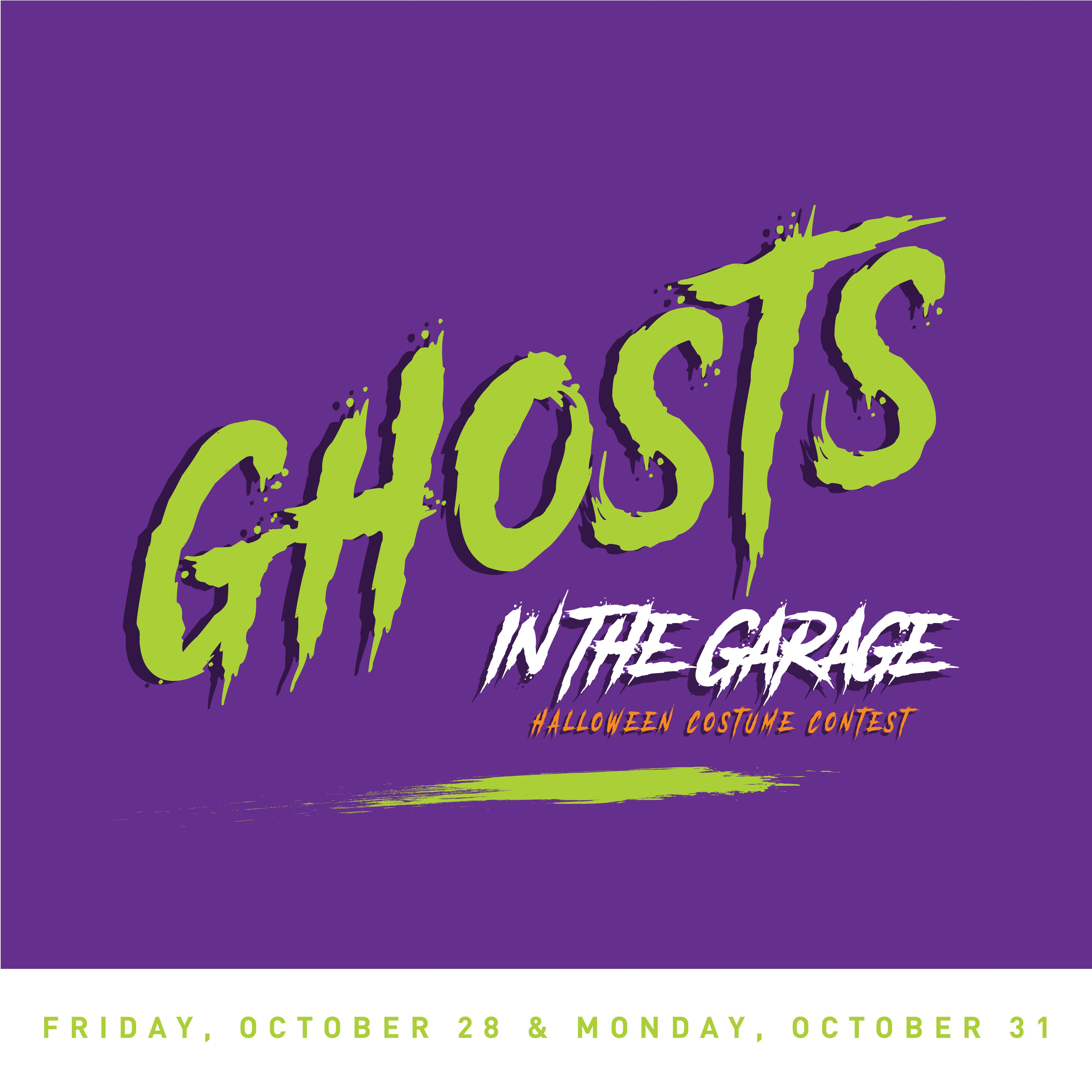 DOTS Ghosts in the Garage costume contest will be on Friday (10/28) and Monday (10/31) from 8:15 a.m. to 4:00 p.m. in the Regents Drive Garage DOTS office lobby.