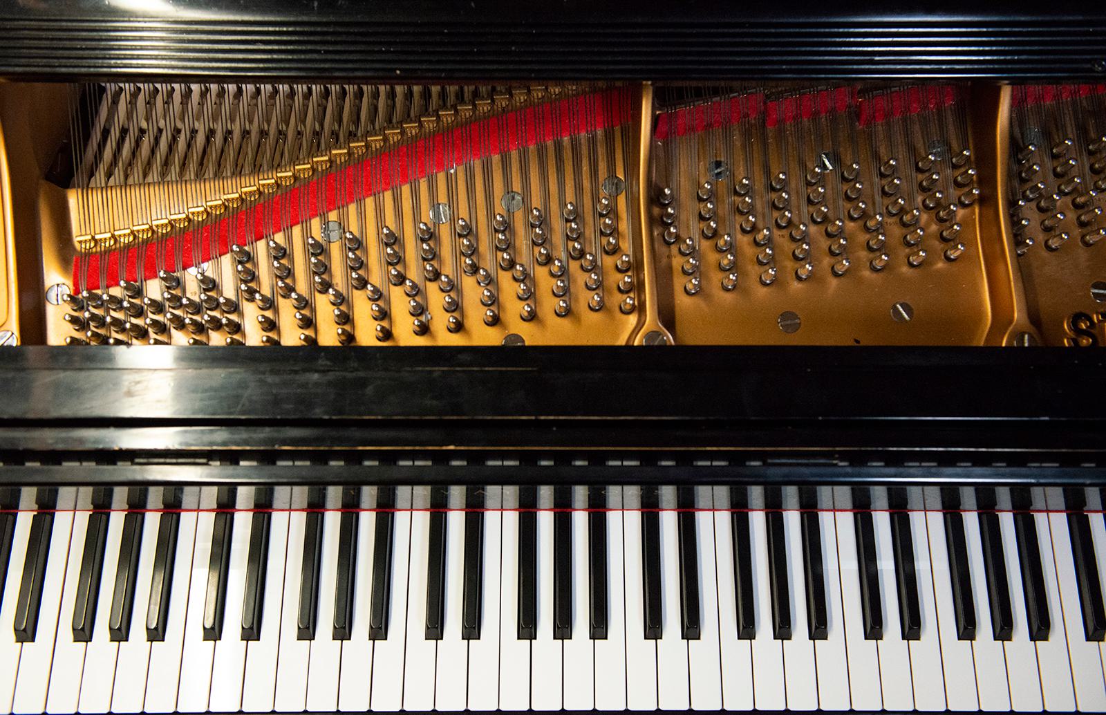 Photograph of piano keys.