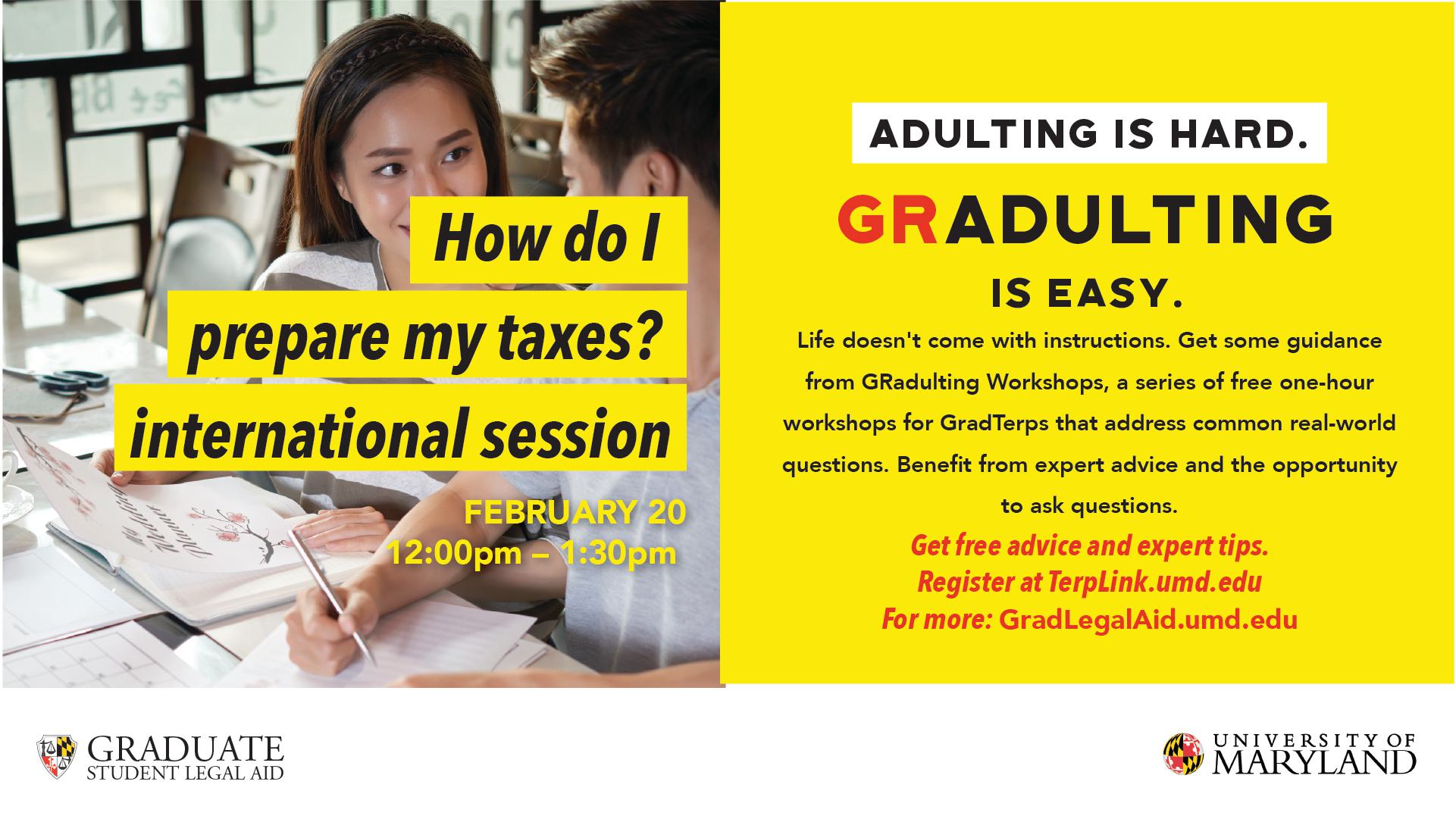 University of Maryland Calendar | GRadulting Workshop: How do I…