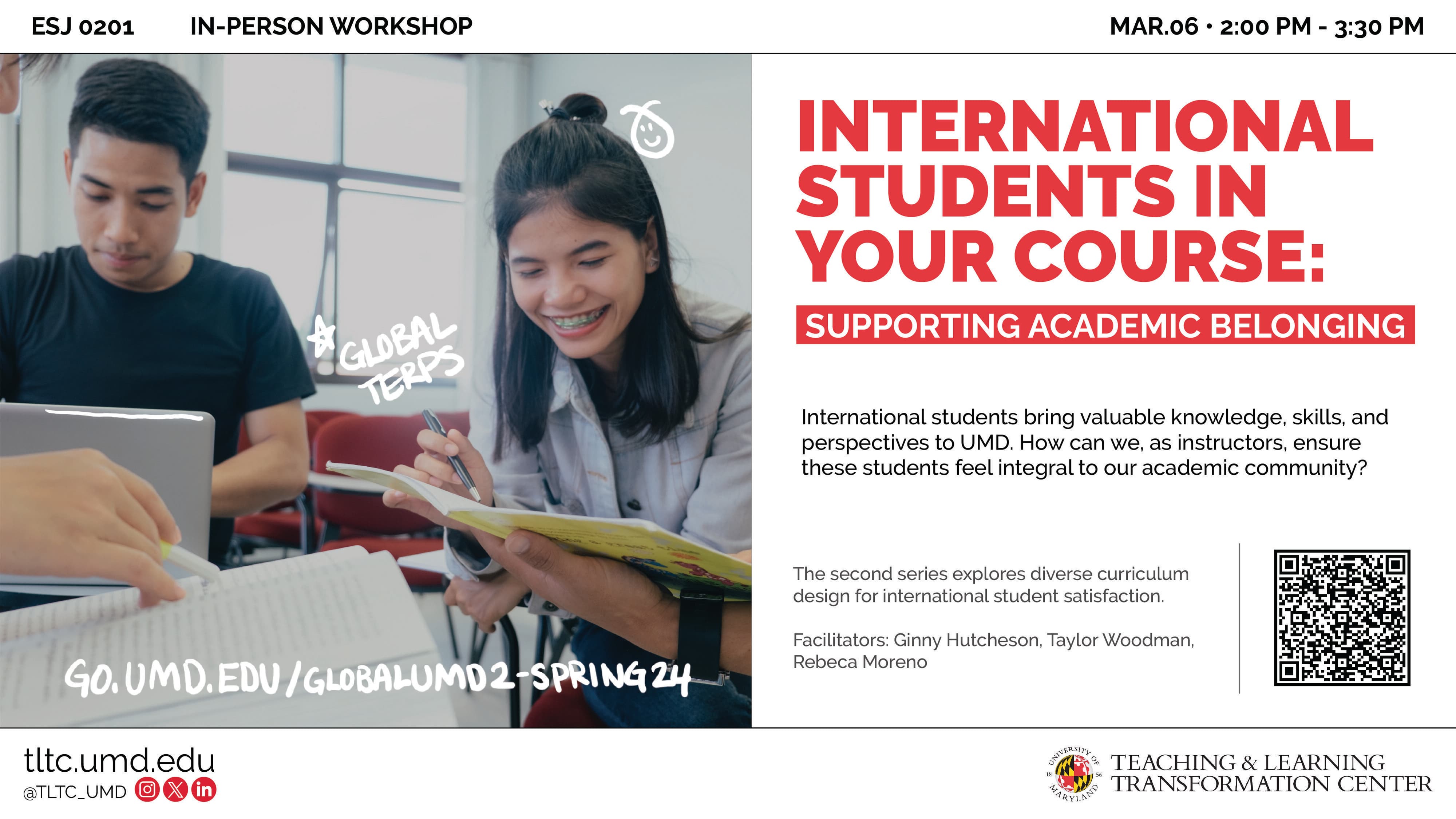 International Students in Your Course: Supporting Academic Belonging flyer