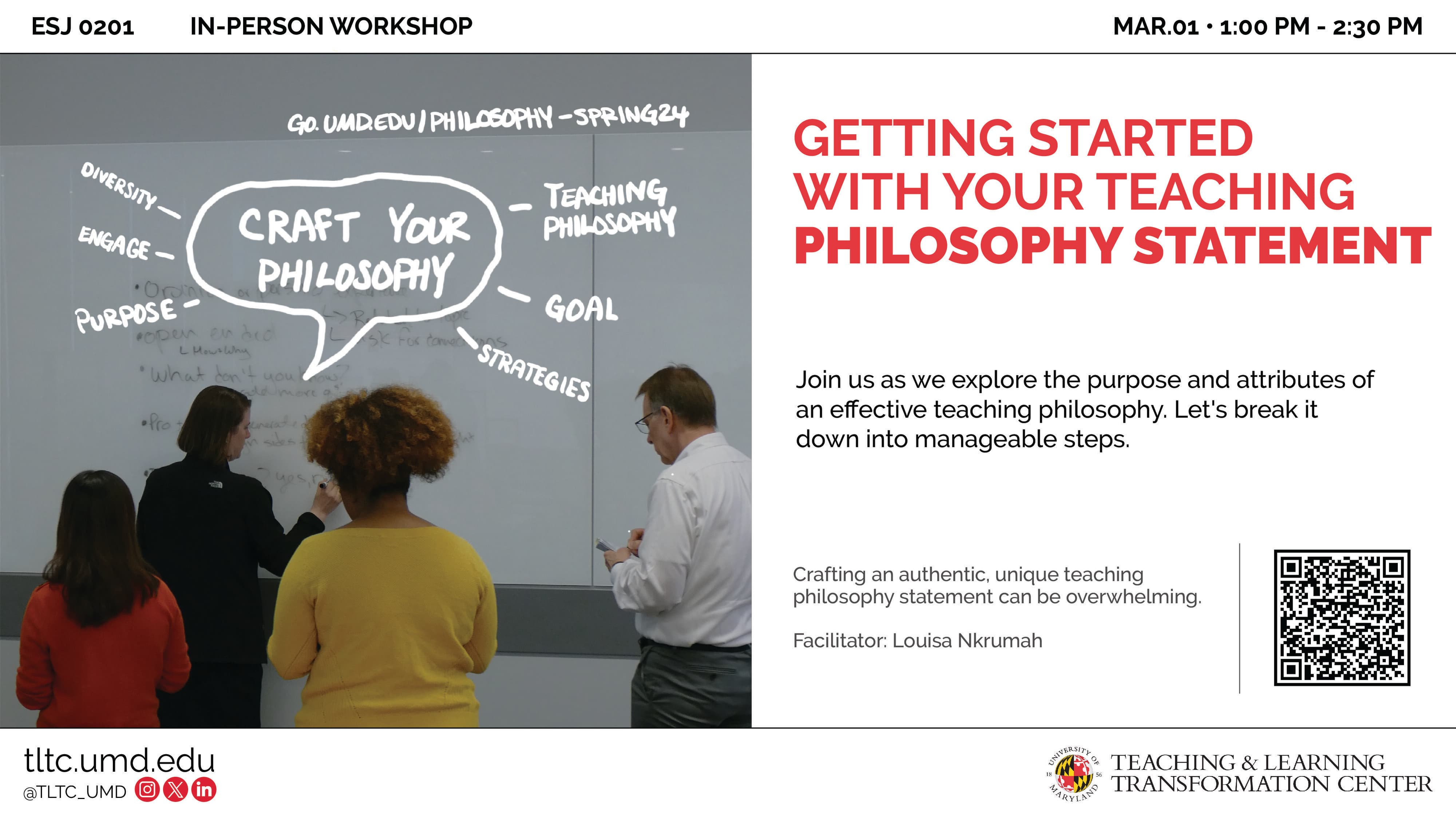 Getting Started with Your Teaching Philosophy Statement flyer