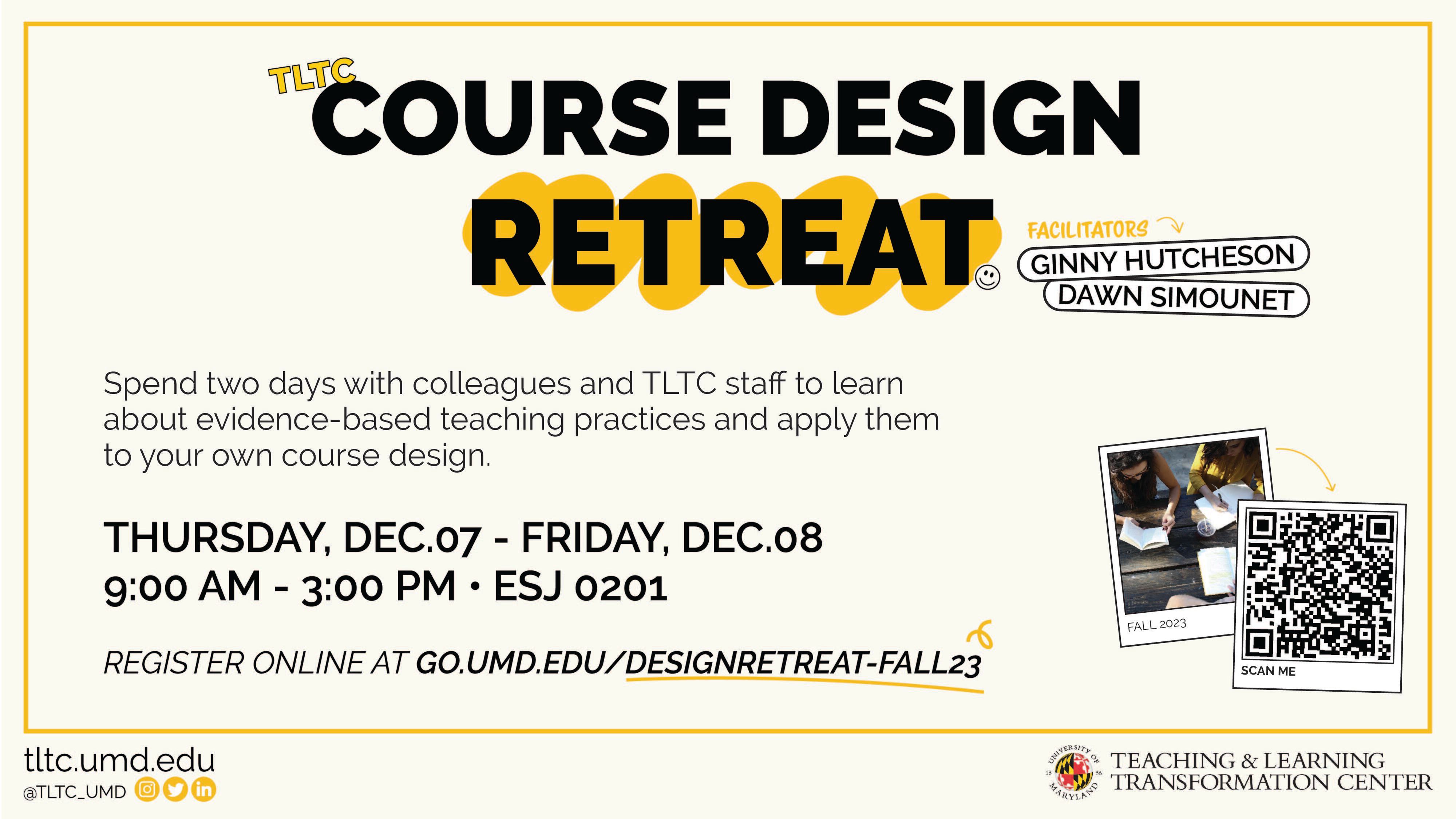 Course Design Retreat Flyer