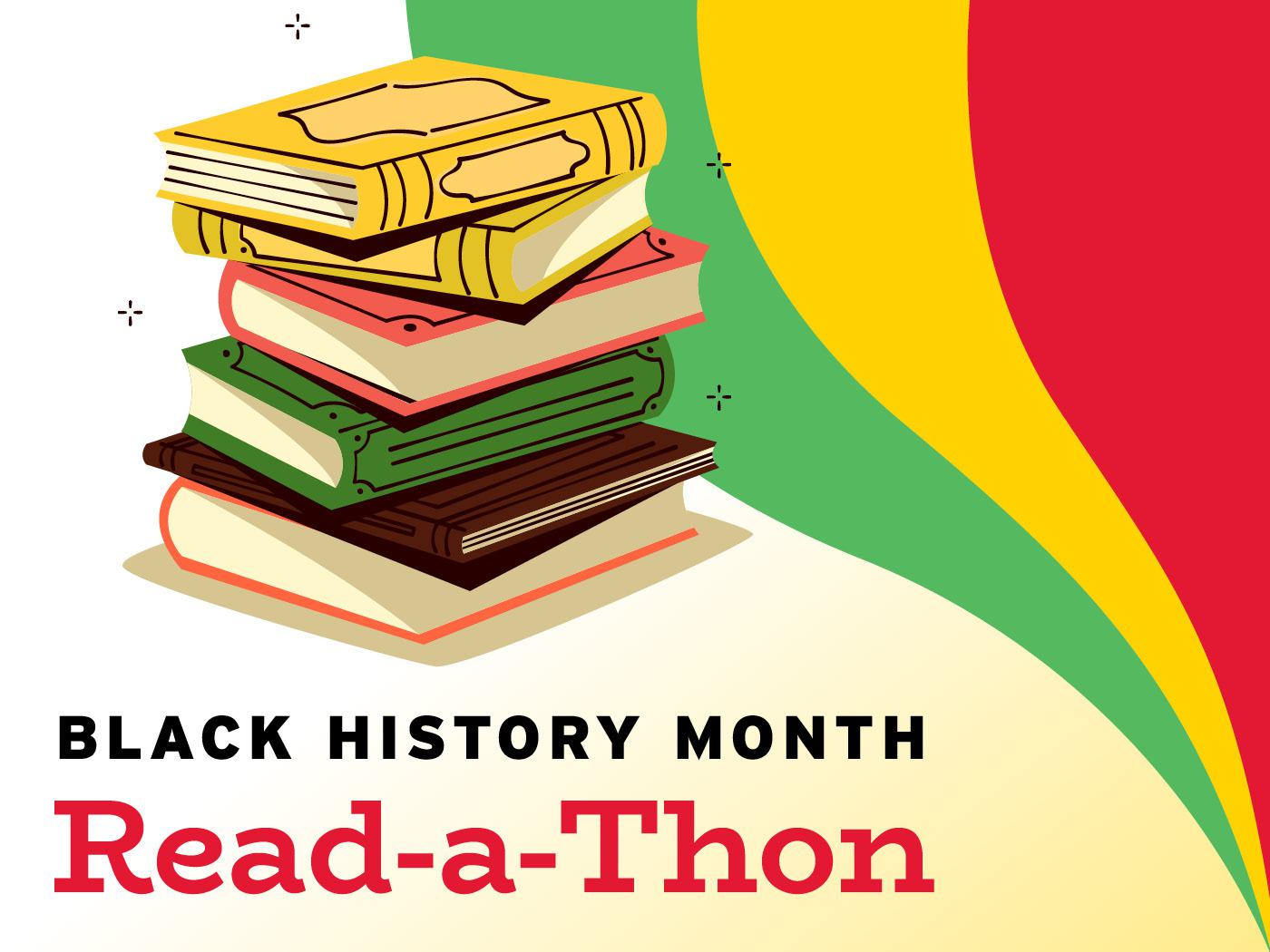 Stack of books with name of the event.