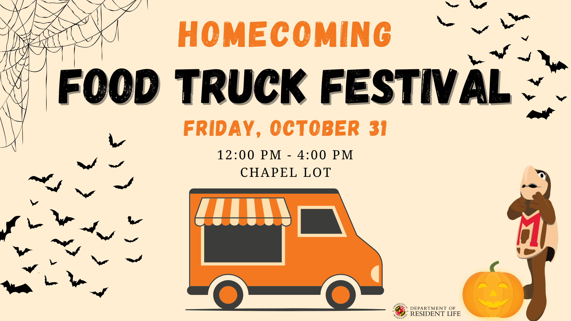 Homecoming Food Truck Festival - October 31, 2025 - 12:00 PM to 4:00 PM - Chapel Lot