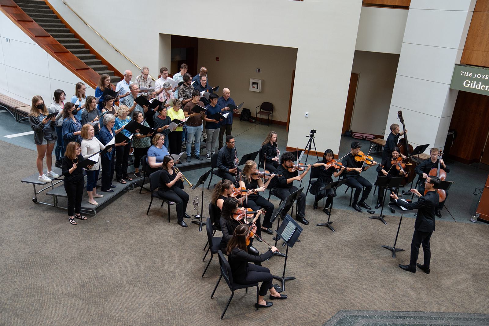 Performers in The Clarice Lobby.