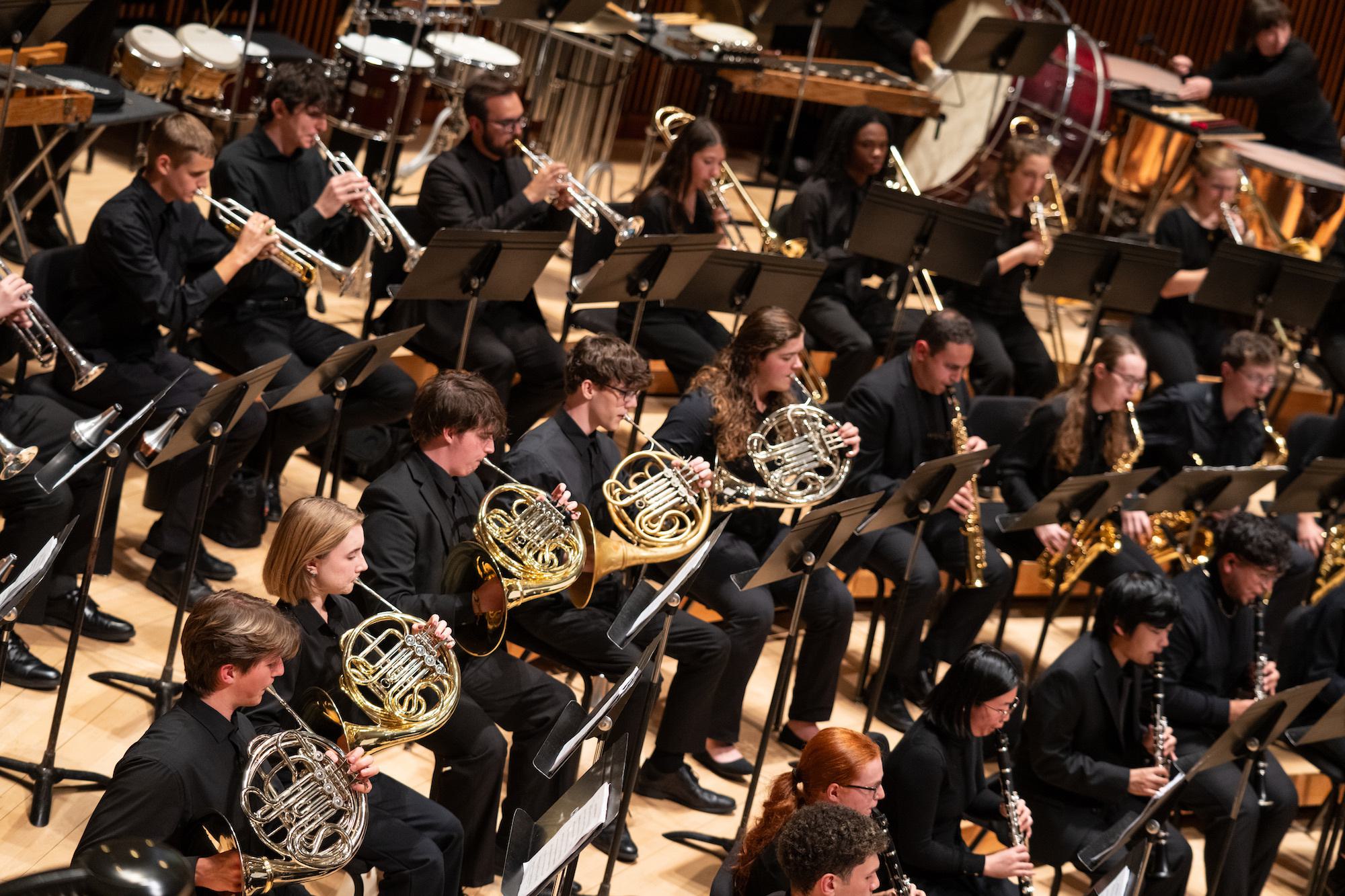 UMD Wind Ensemble students performing