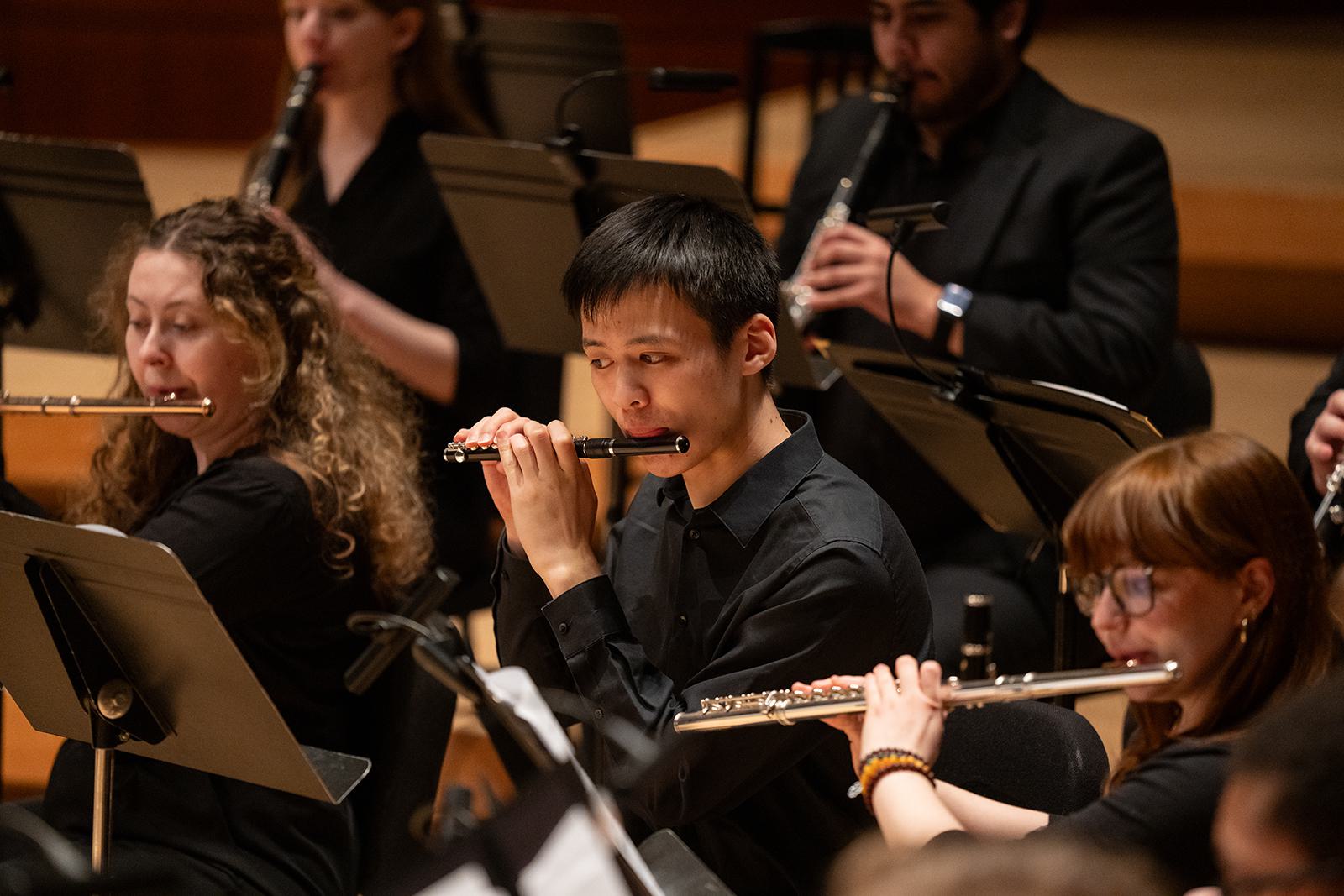 Members of the UMD Wind Orchestra.