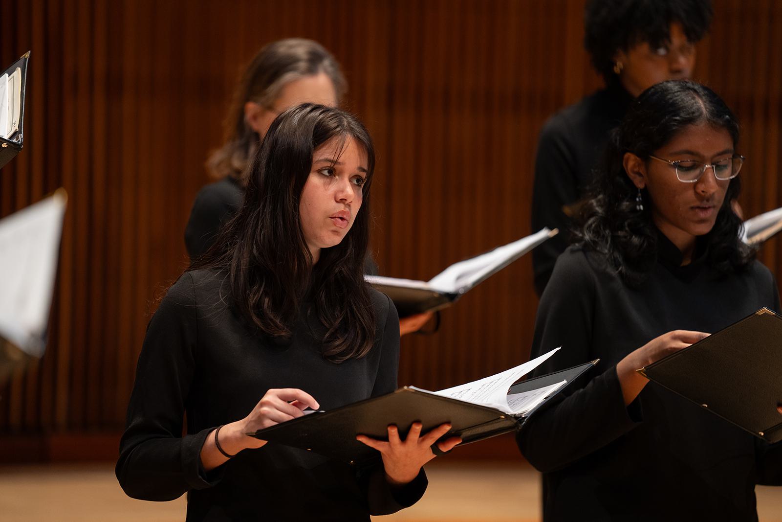 Choir Students singing