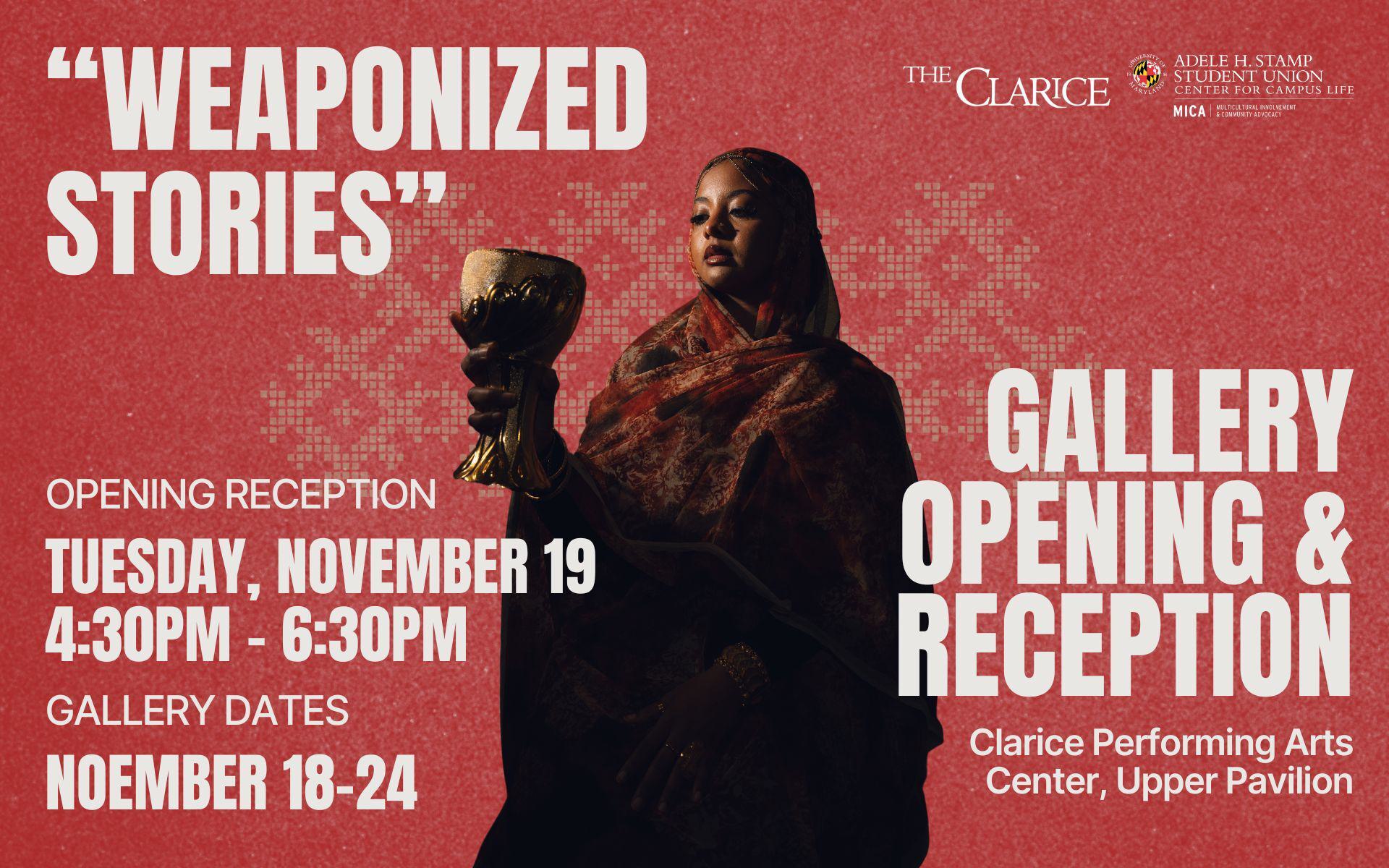 Flyer for Weaponized Stories