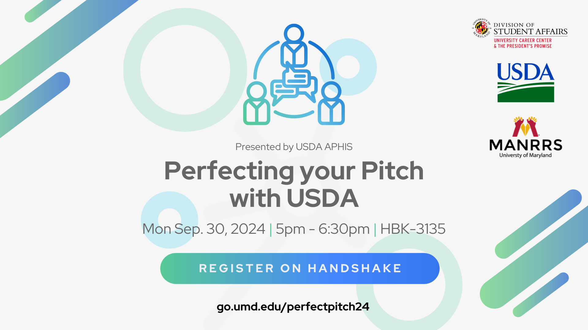 Green and blue lines and circles are covered throughout while a circle of figures are talking to each other.