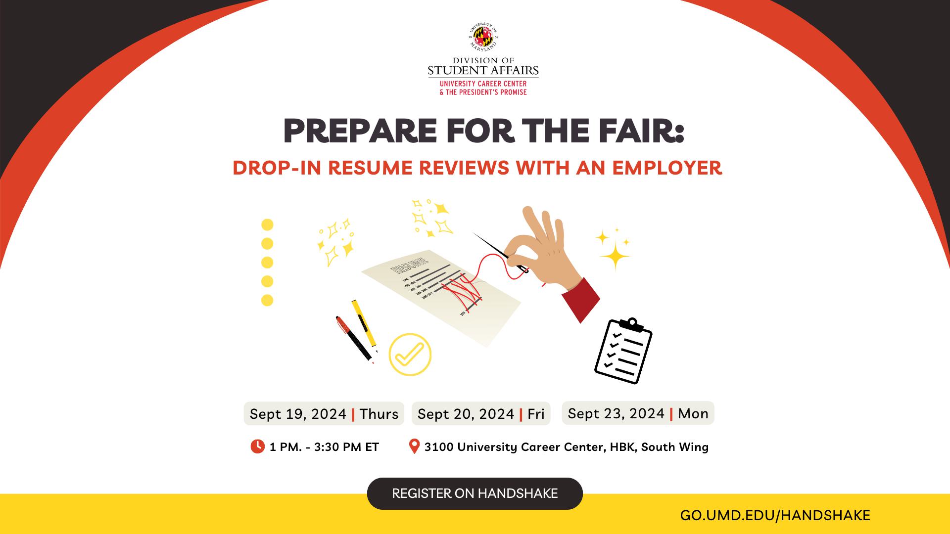 University of Maryland Calendar | Prepare for the Fair: Drop-in…