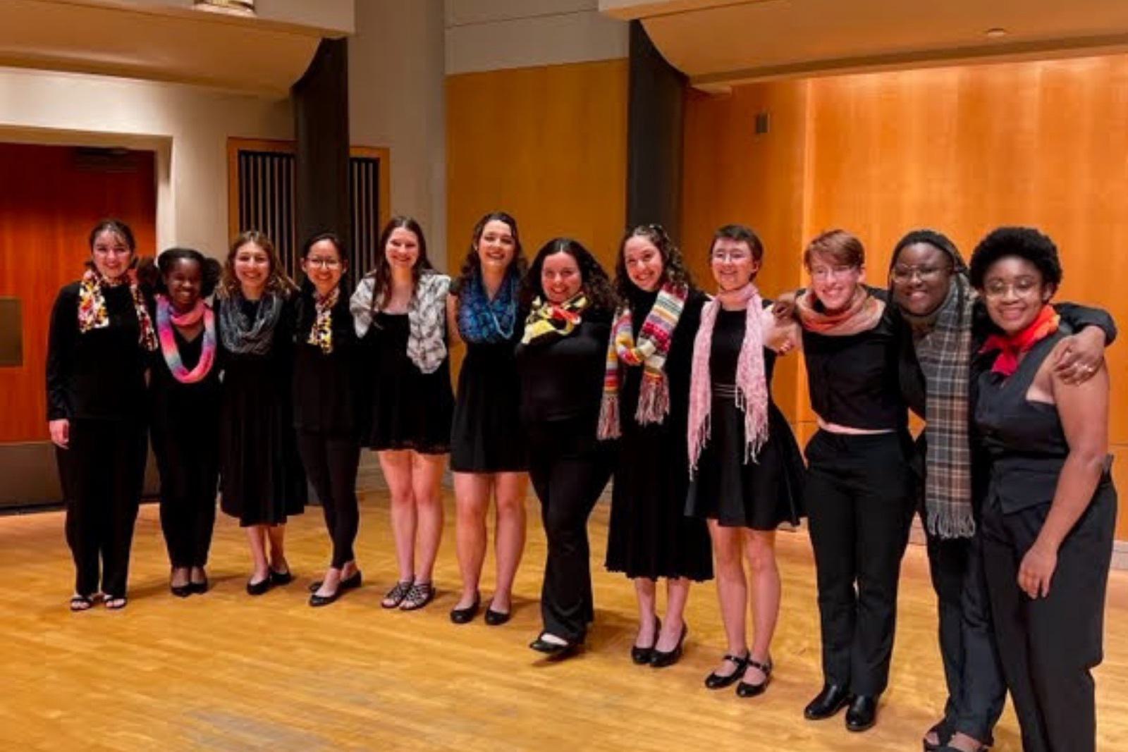 A capella group members.