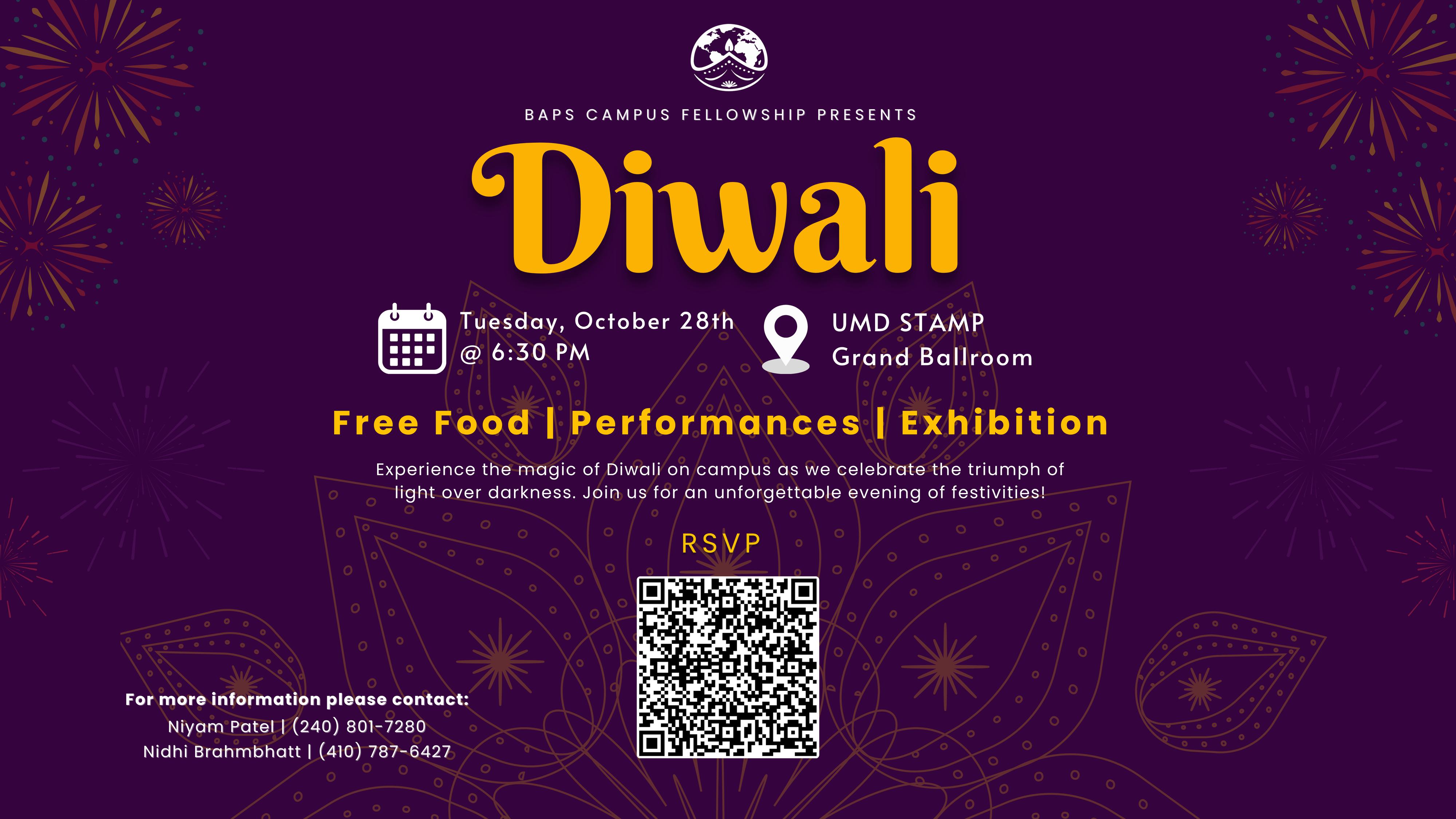 Flyer for Diwali event