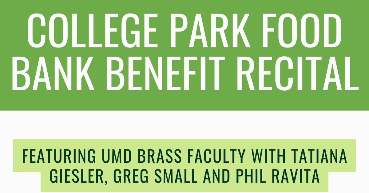 College Park Community Food Bank Benefit Recital