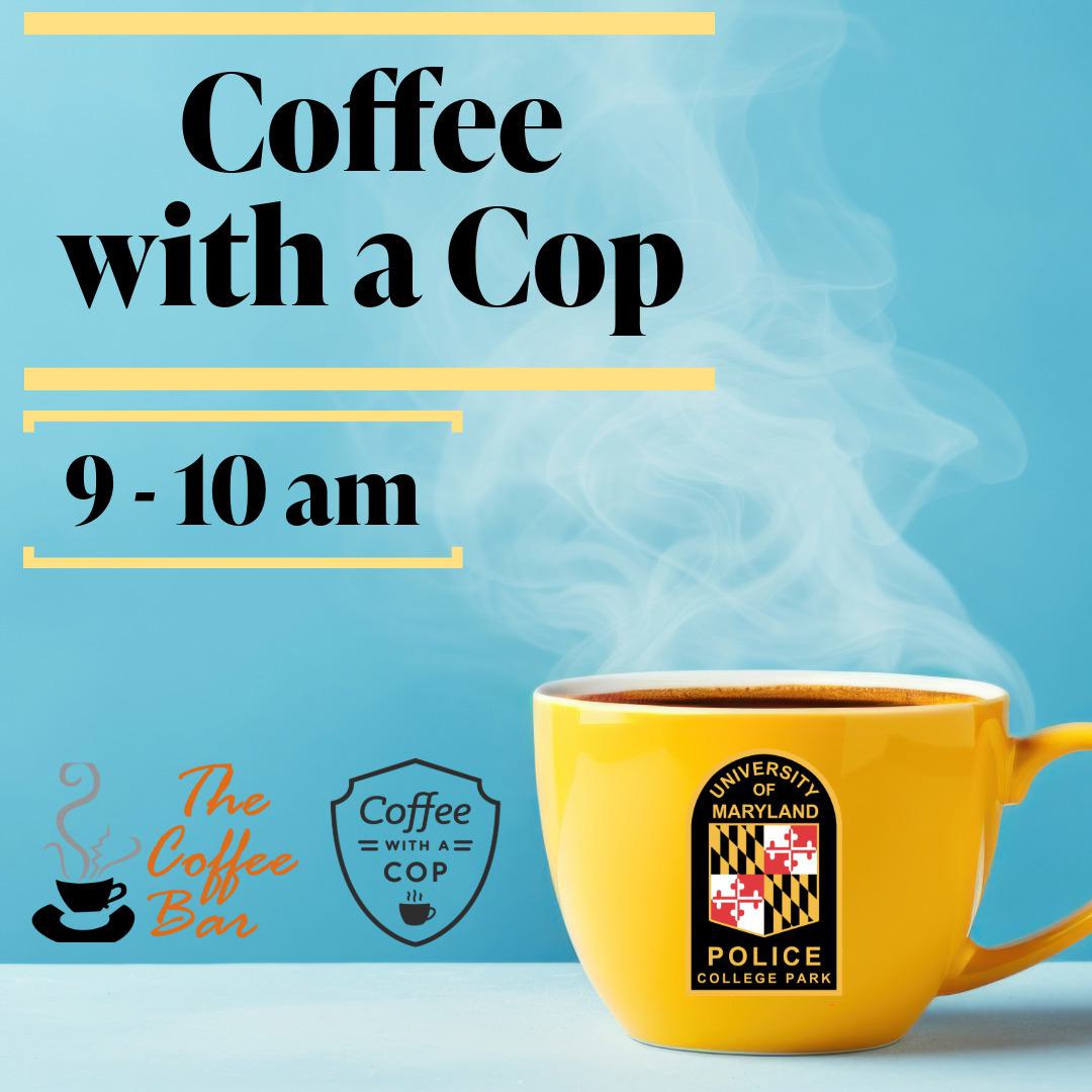 Coffee with a Cop graphic with text and logos.