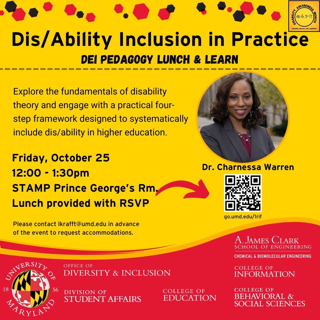 Charnessa Warren Faculty and Staff Lunch and Learn Poster