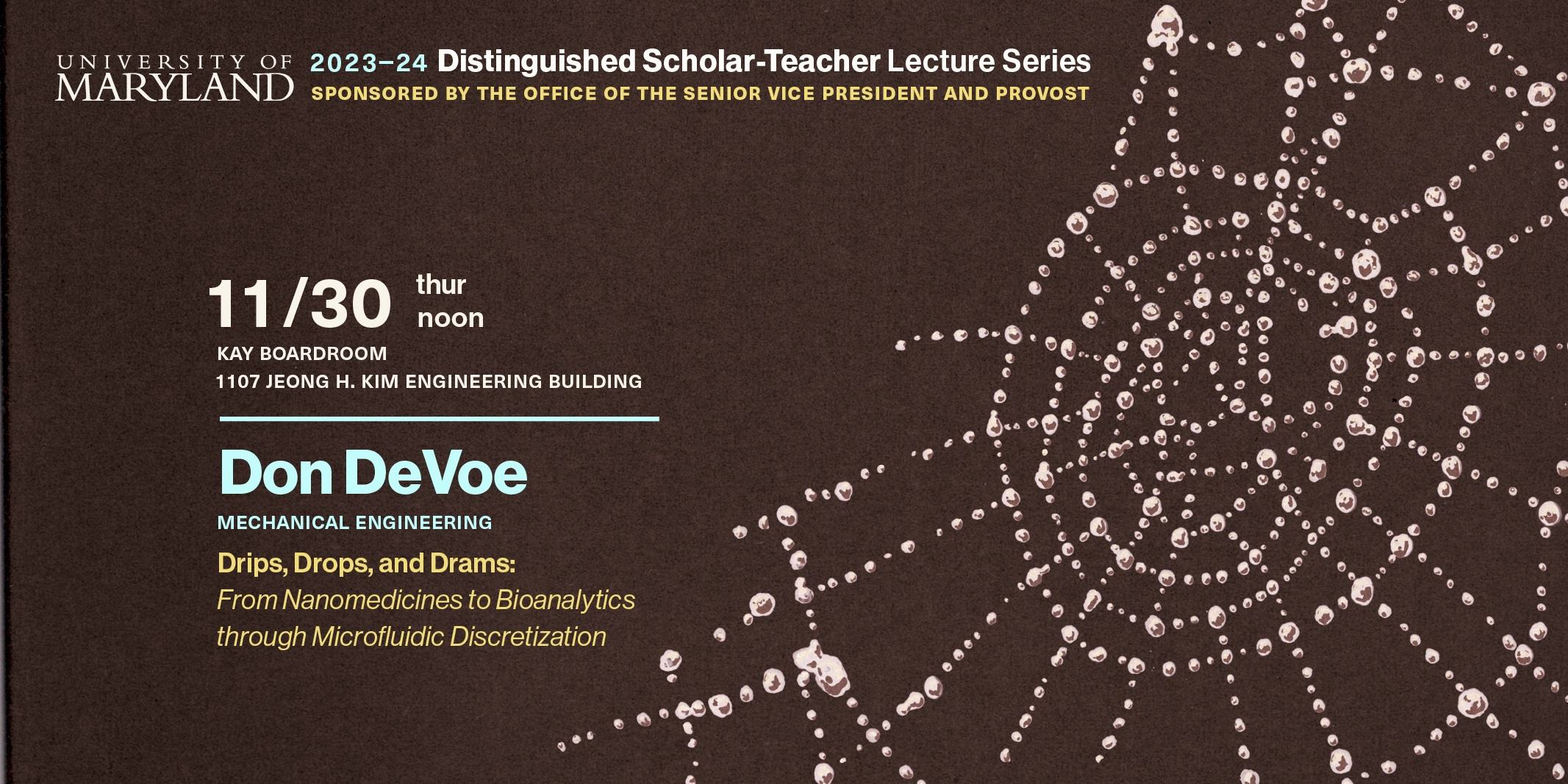 Don DeVoe's Distinguished Scholar-Teacher Lecture Series Poster