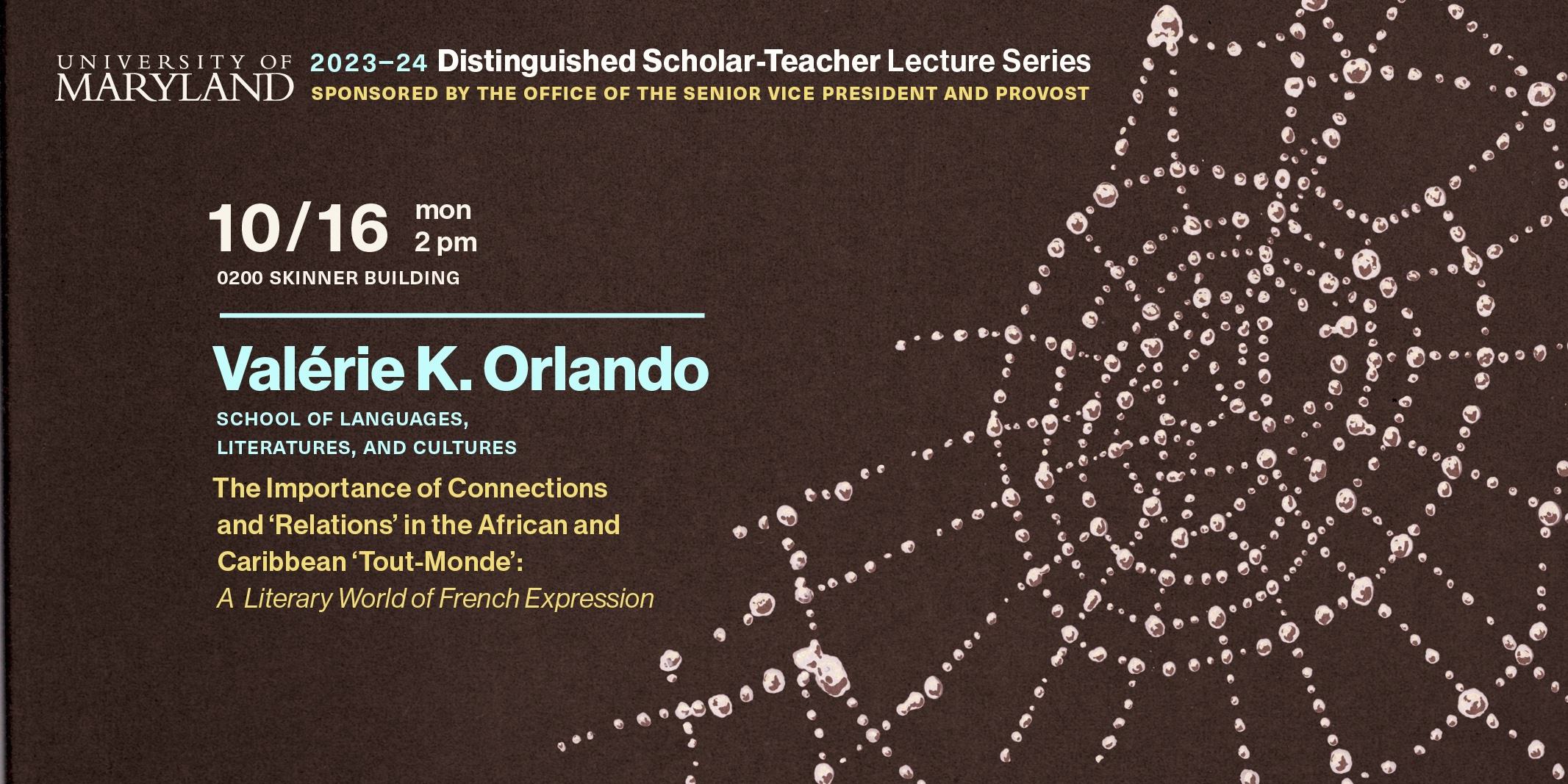 Valérie Orlando's Distinguished Scholar-Teacher Poster