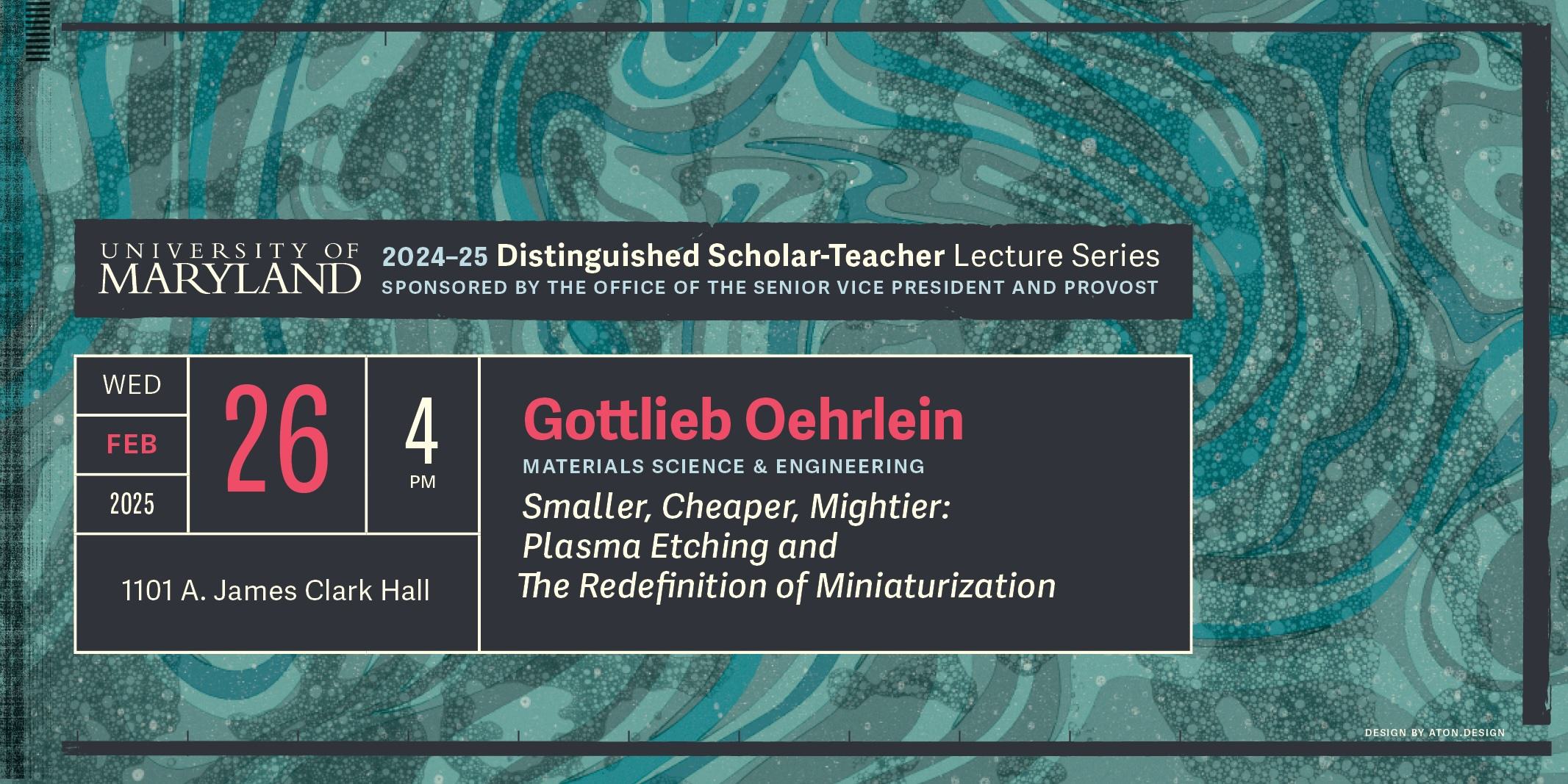 DST Lecture: Gottlieb Oehrlein
