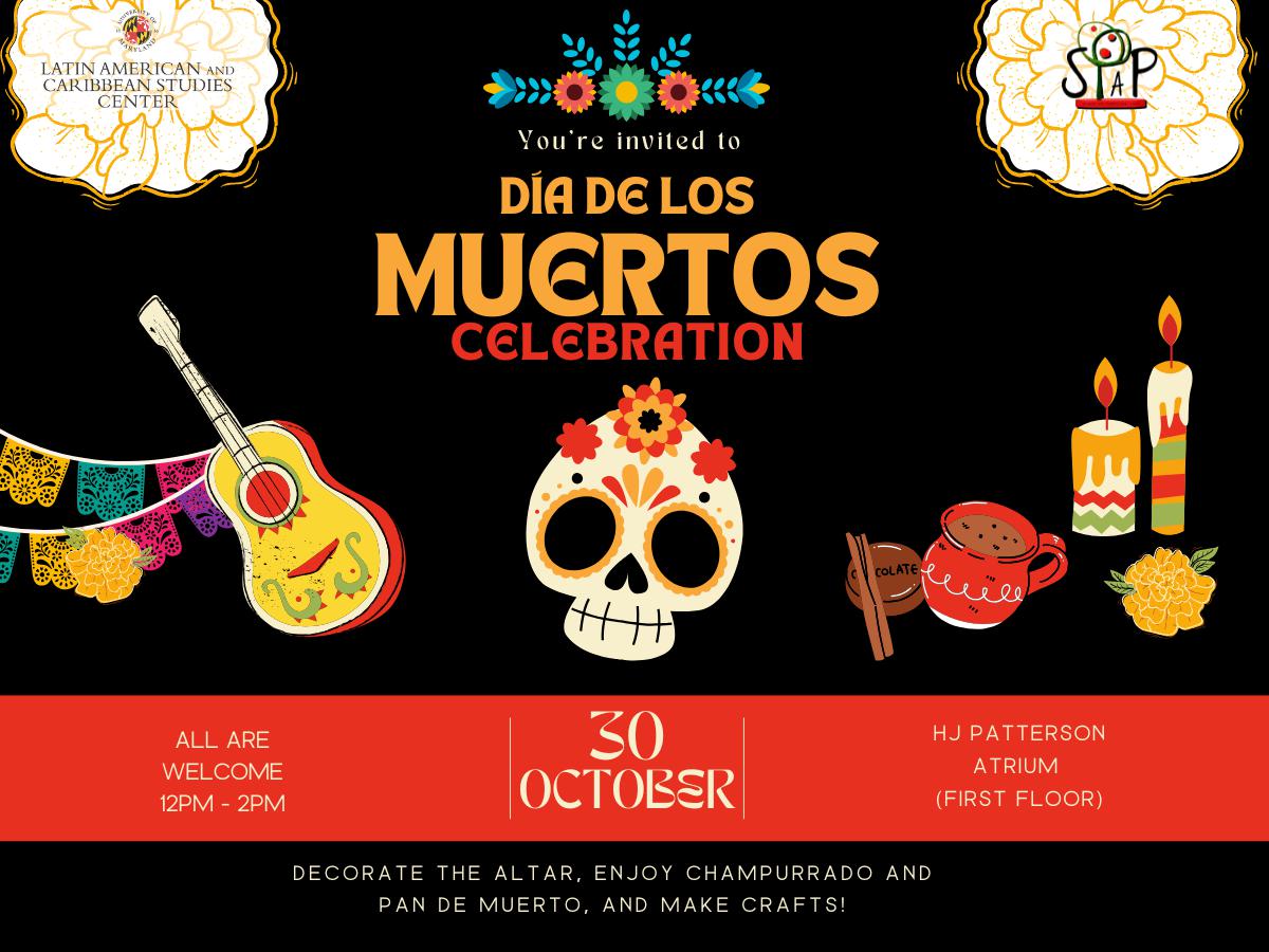 Día de los Muertos Celebration banner graphic