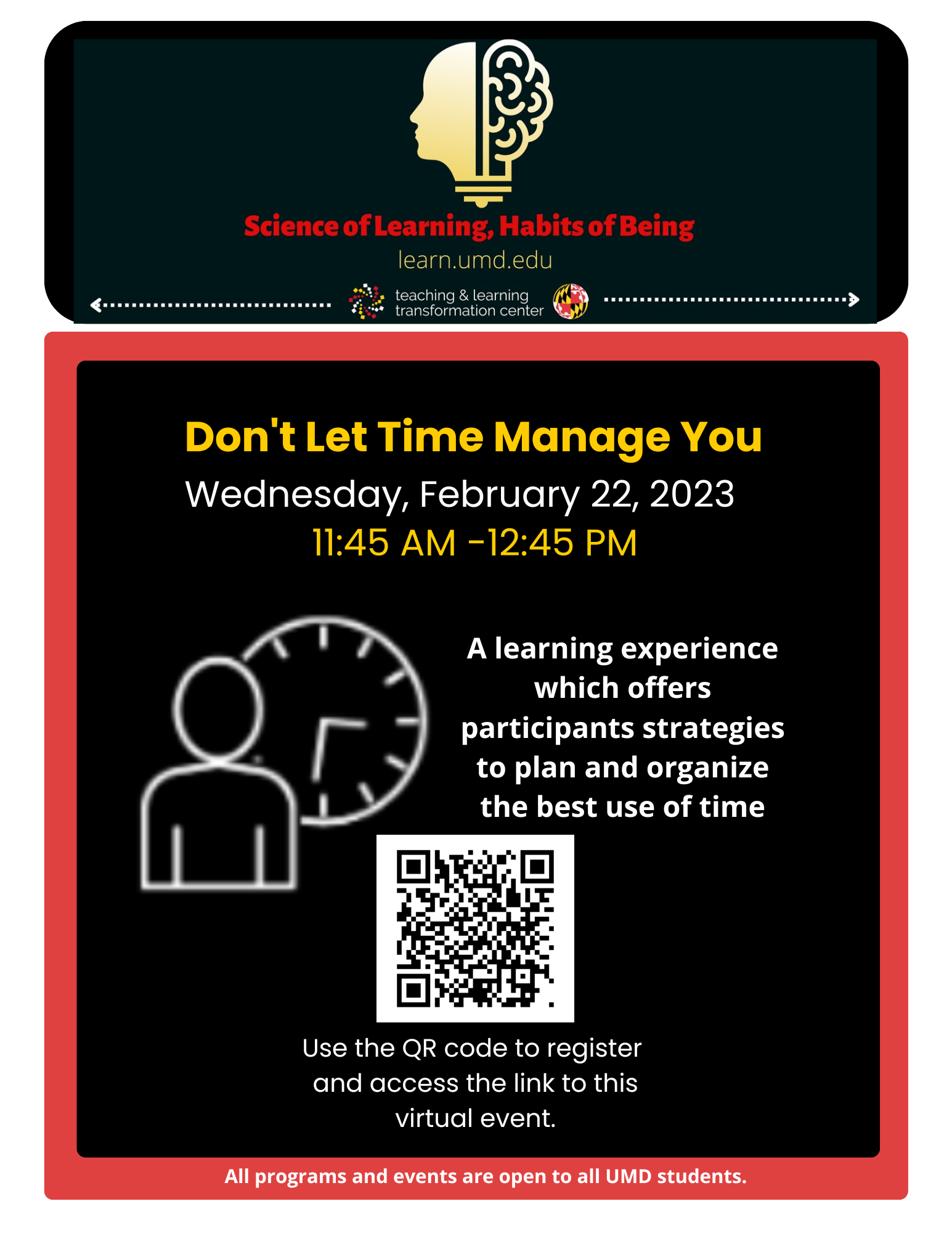 Don't Let Time Manage You!