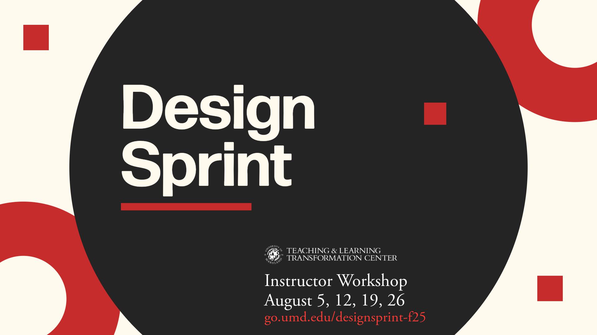 Flyer for Design Sprint (Aug 5, 12, 19, 26 )