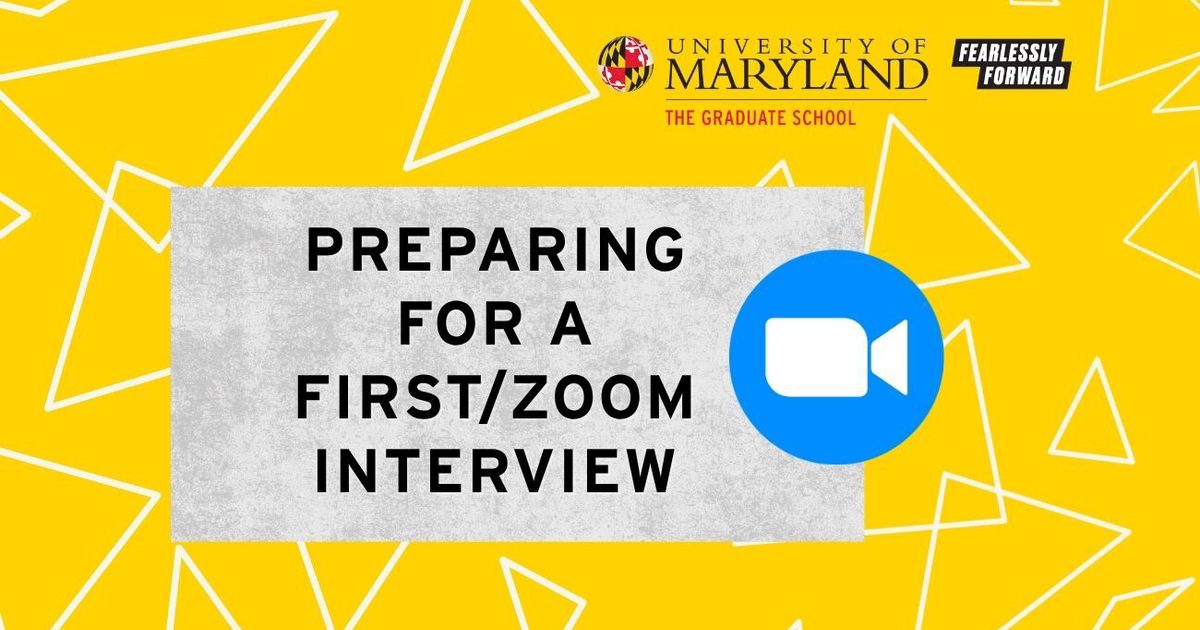 Preparing for a First/Zoom Interview
