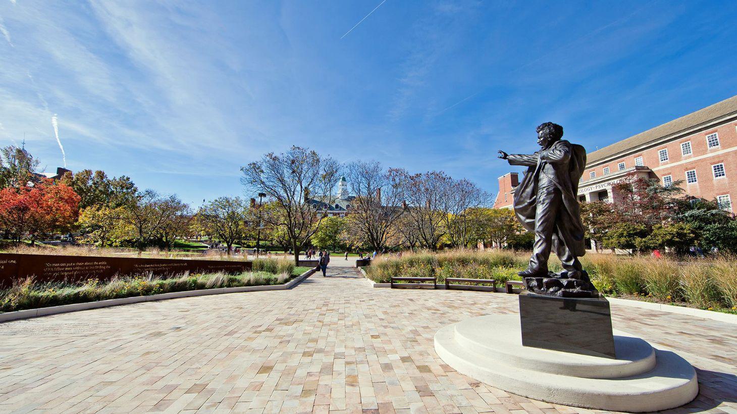Frederick Douglass Statue at UMD.