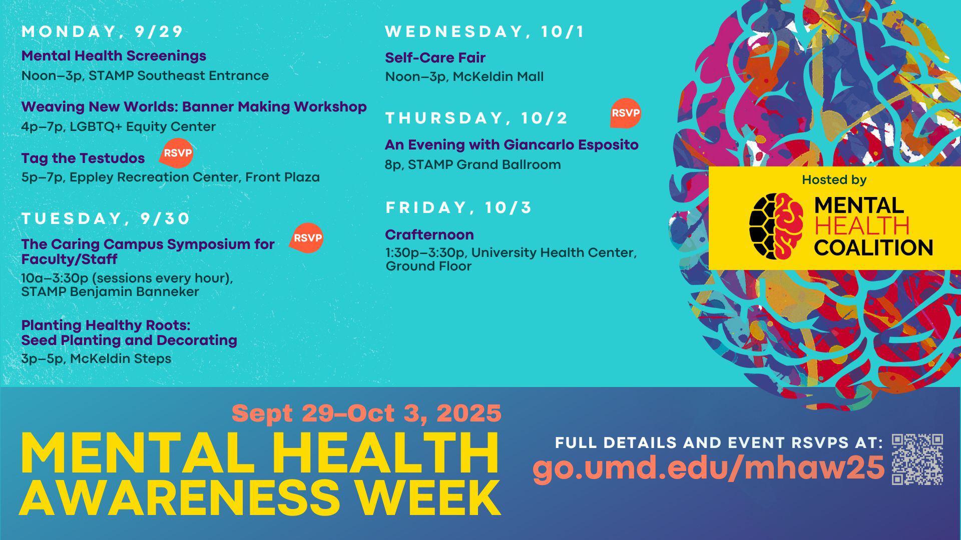 Mental Health Awareness Week calendar