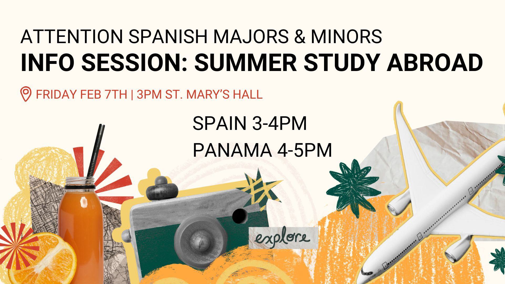 Info session on Summer Study Abroad in Spanish