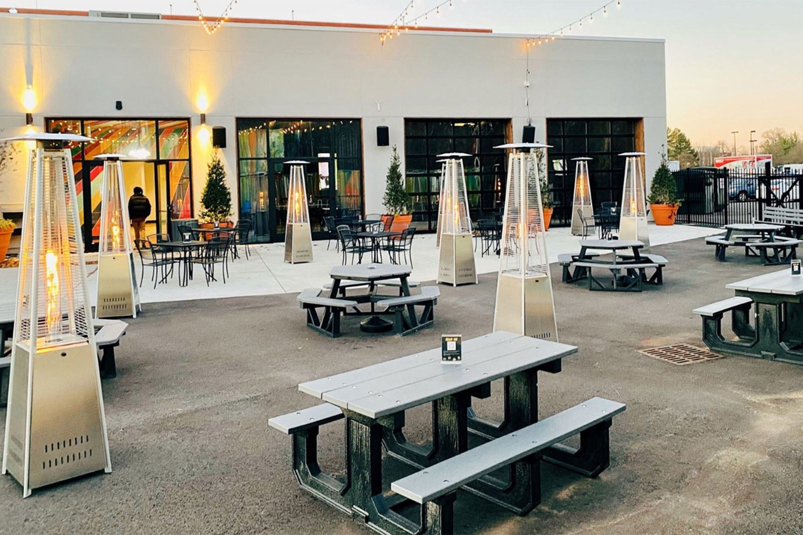 The Hall CP's outdoor patio.