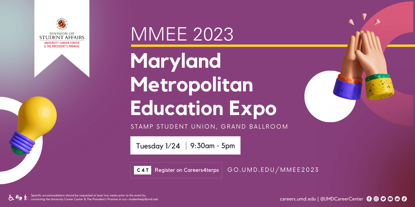 A promotional image for the Maryland Metropolitan Education Expo