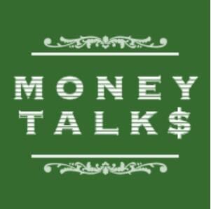 Money Talks icon with Money Talks in white text on a green background