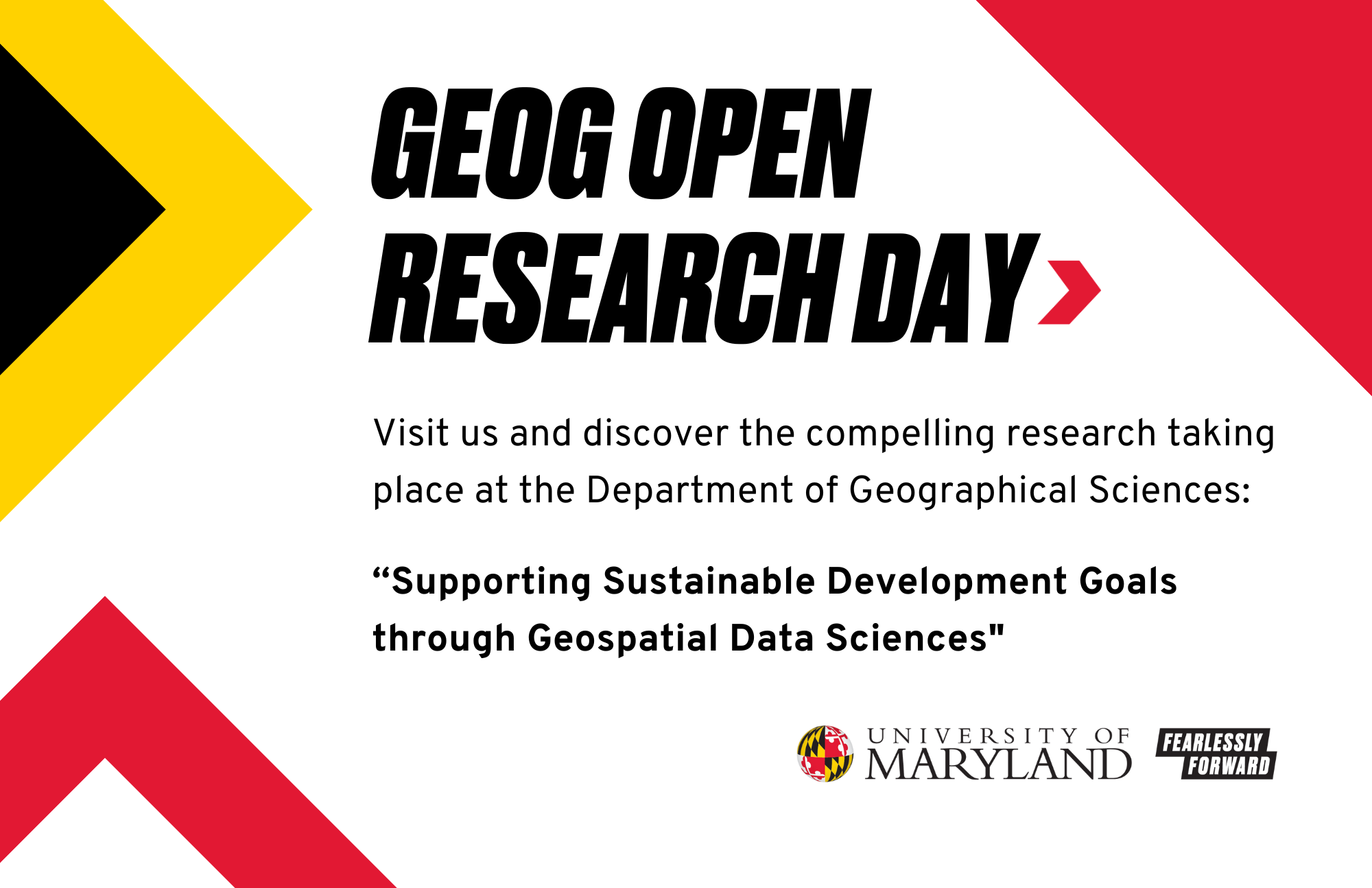 Words "Open Research Day" with Fearlessly Forward logo