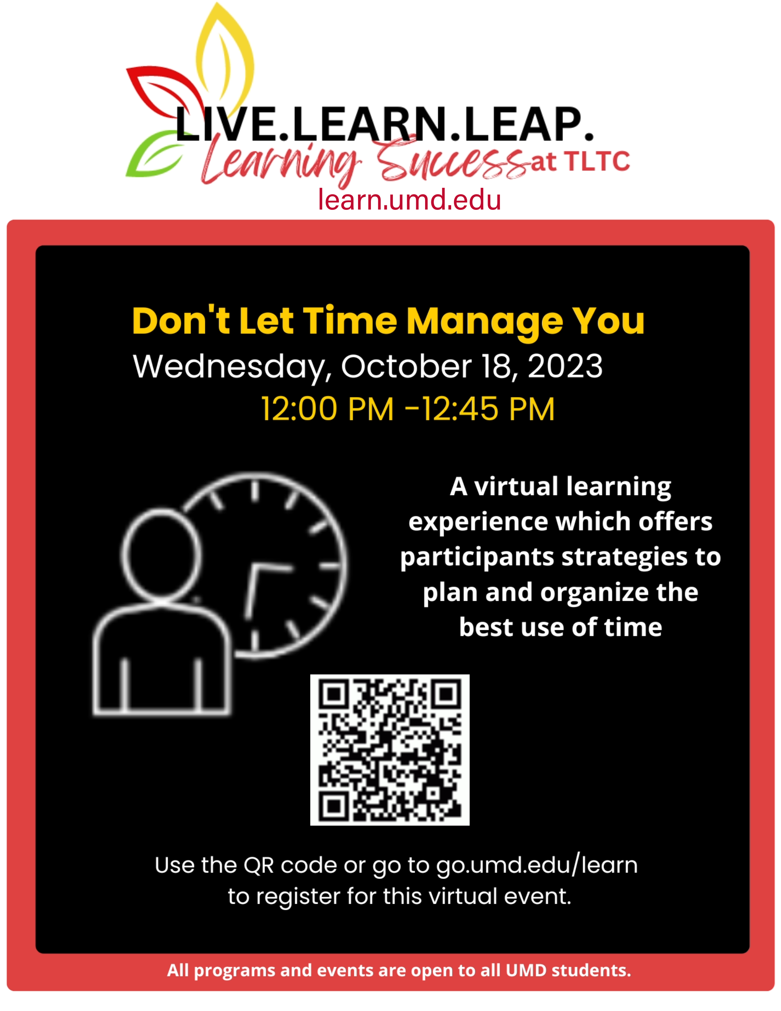 Don't Let Time Manage You