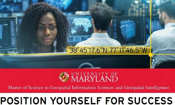 Woman at computer with coordinates