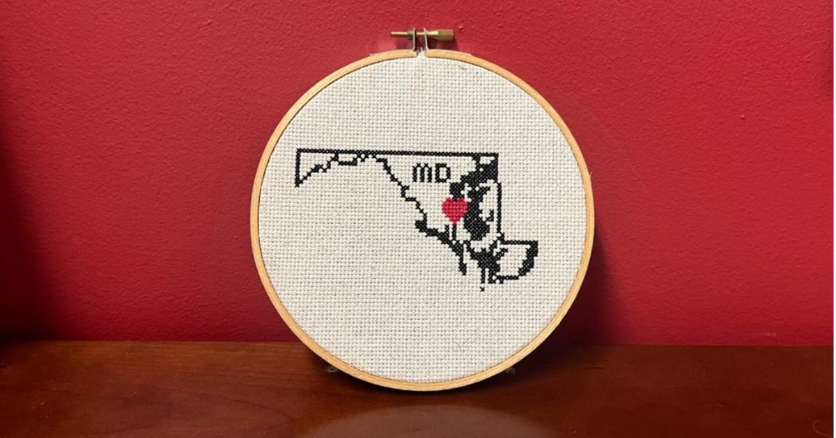 Counted Cross Stitch: Maryland Home Heart