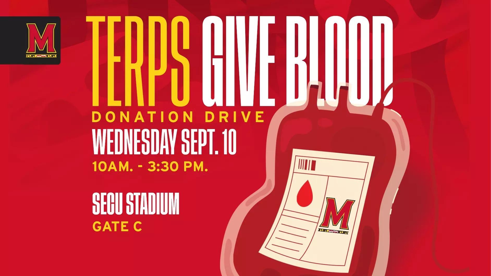 Terps Give Blood graphic