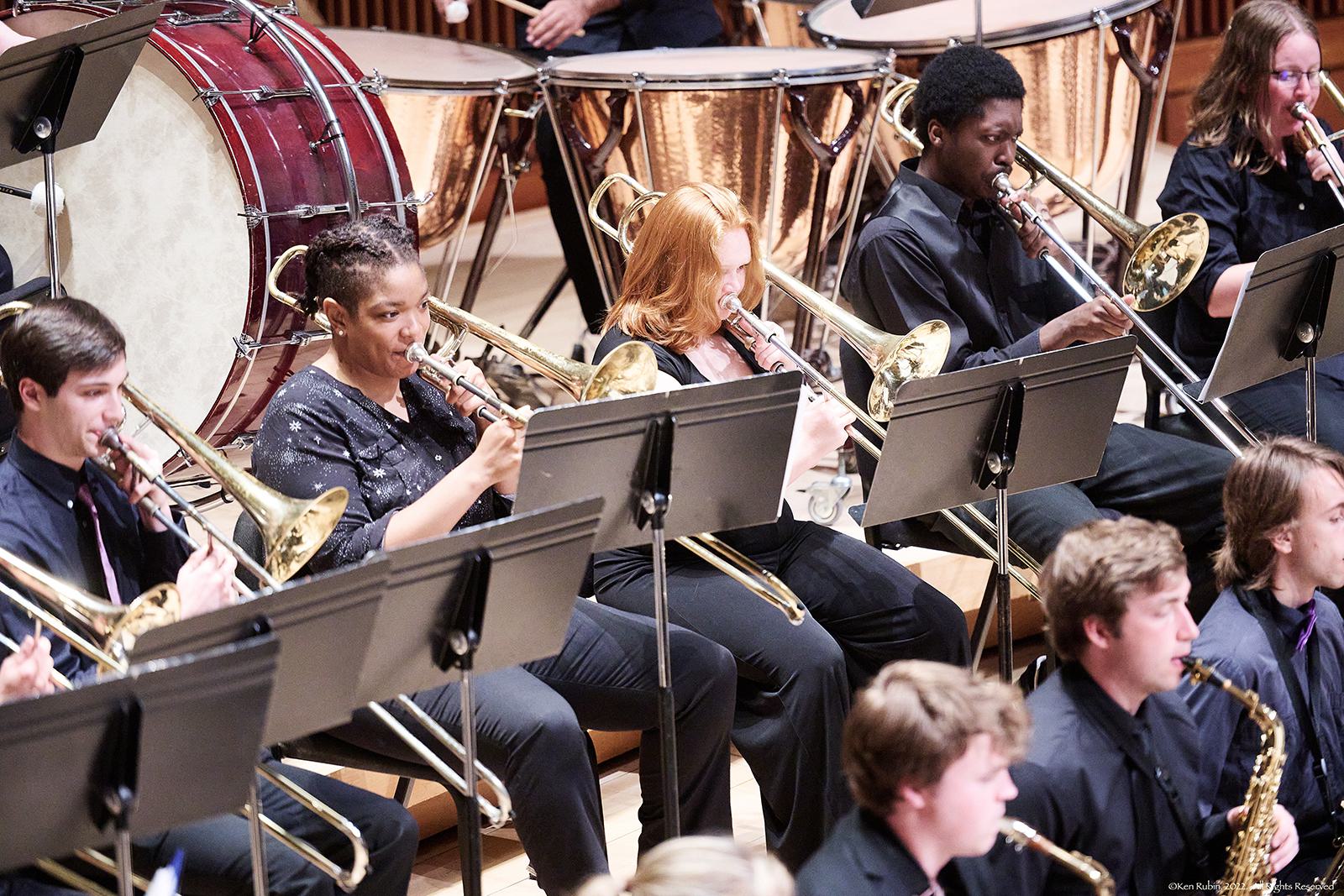 Student members of UMD Jazz Ensemble, UMD Jazz Lab Band and the University Jazz Band performing
