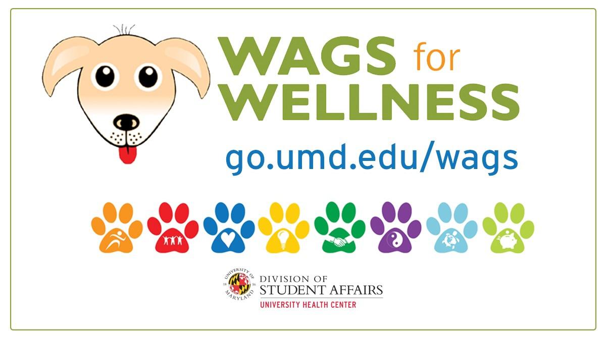 Wags for Wellness with website link: go.umd.edu/wags