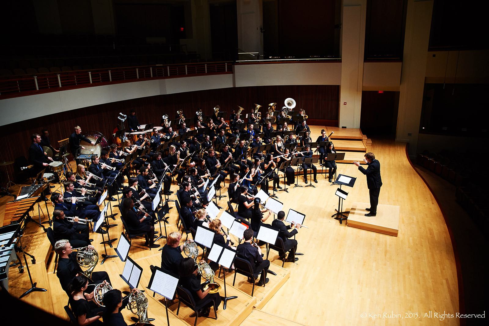The University and Community Band in concert.