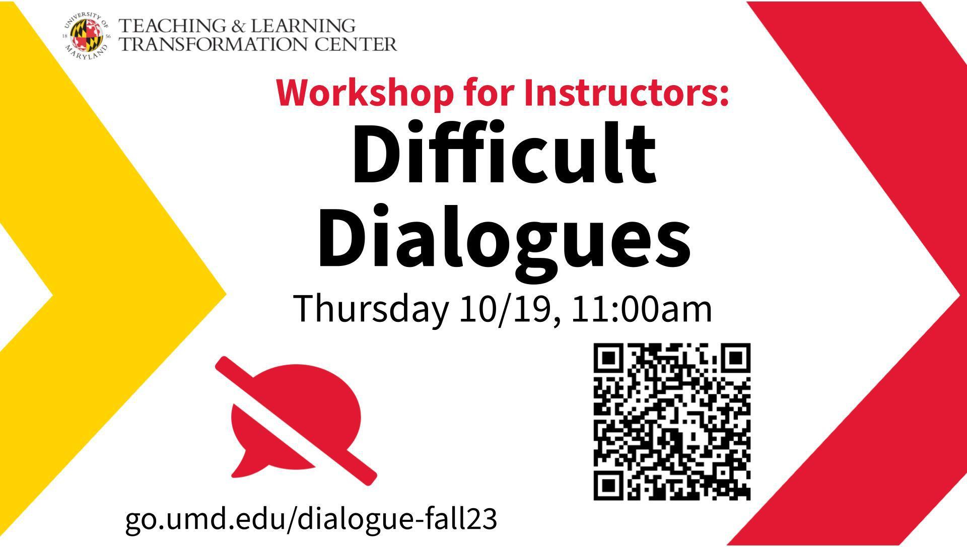 Flyer for Difficult Dialogues