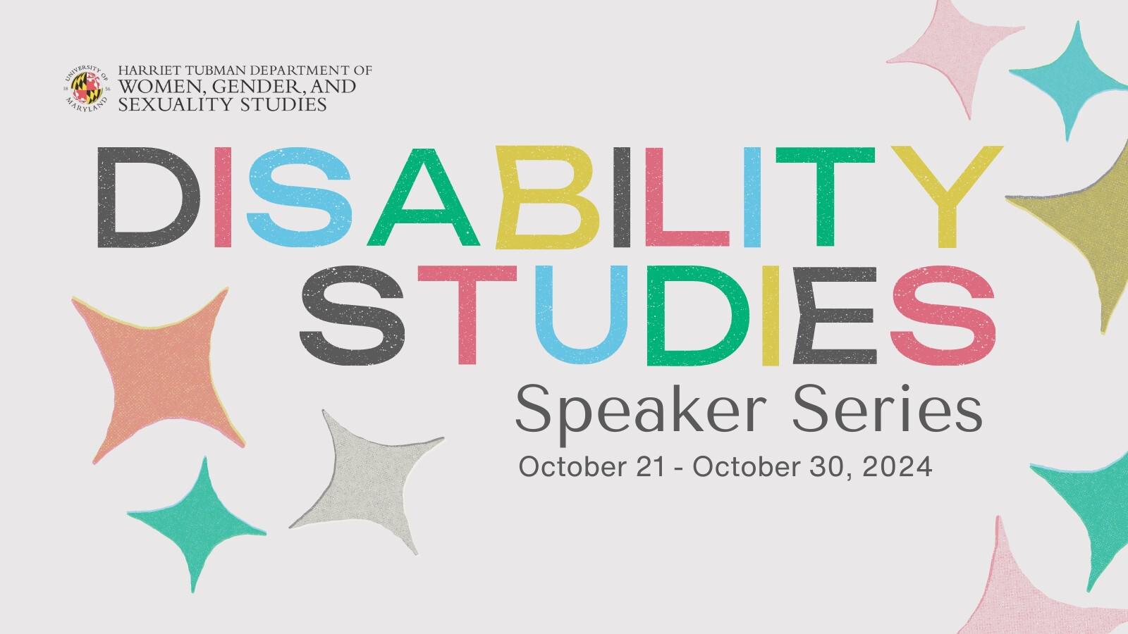 Disability Studies Speaker Series Poster