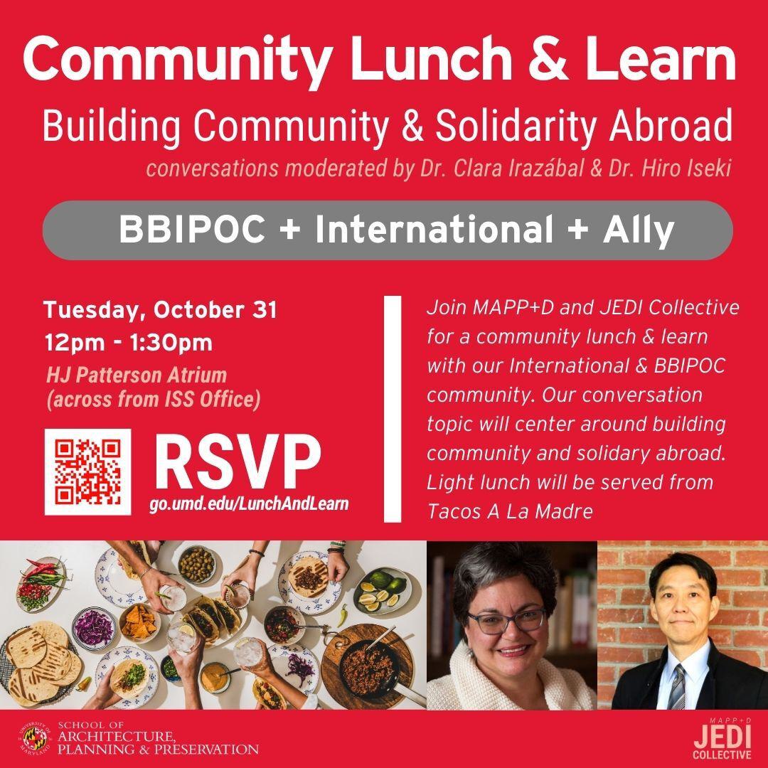 MAPP+D JEDI Collective Community Lunch and Learn event October 31