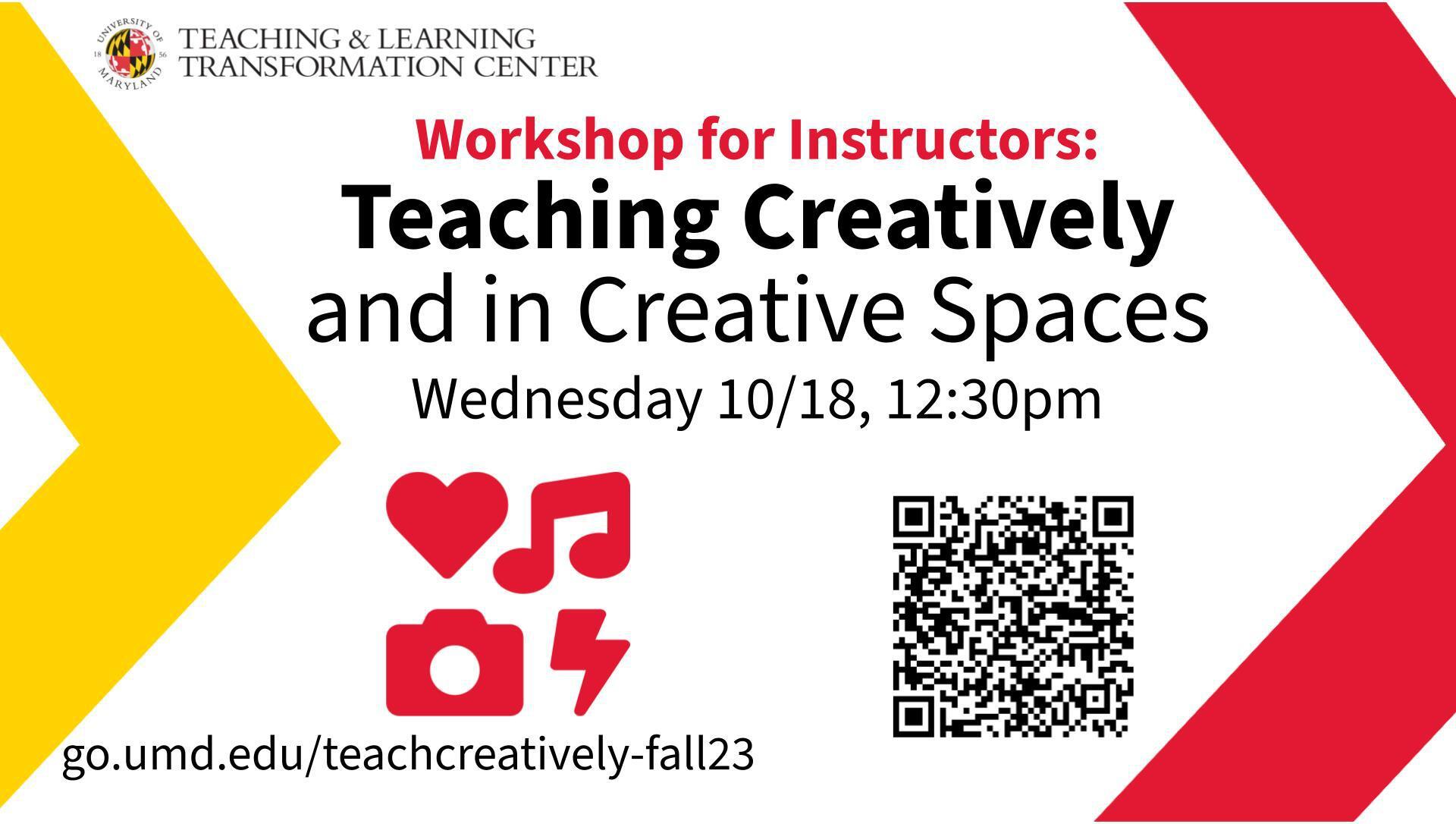 Flyer for Teaching Creatively and in Creative Spaces