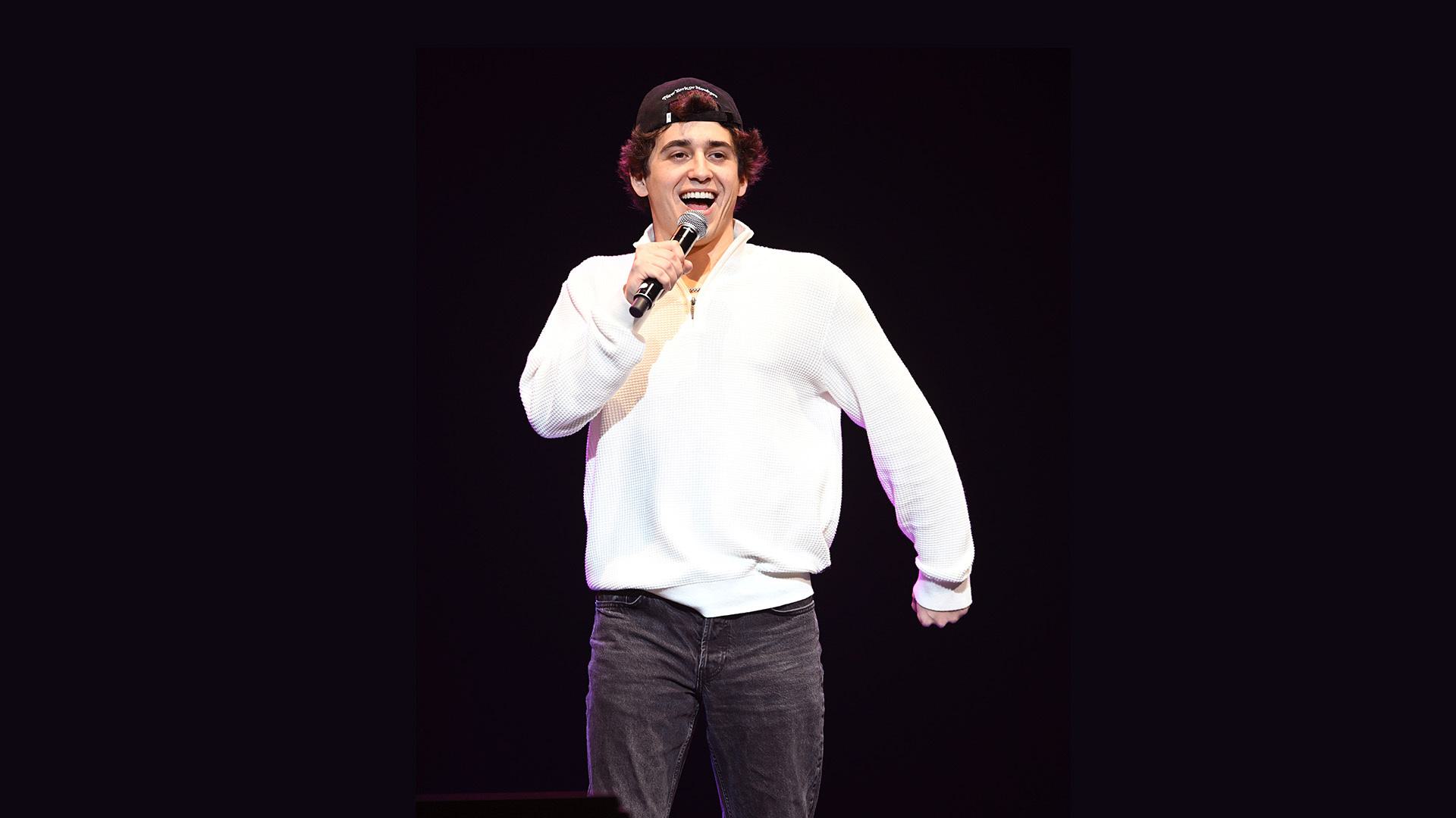 Comedian Marcello Hernandez performs a set onstage.