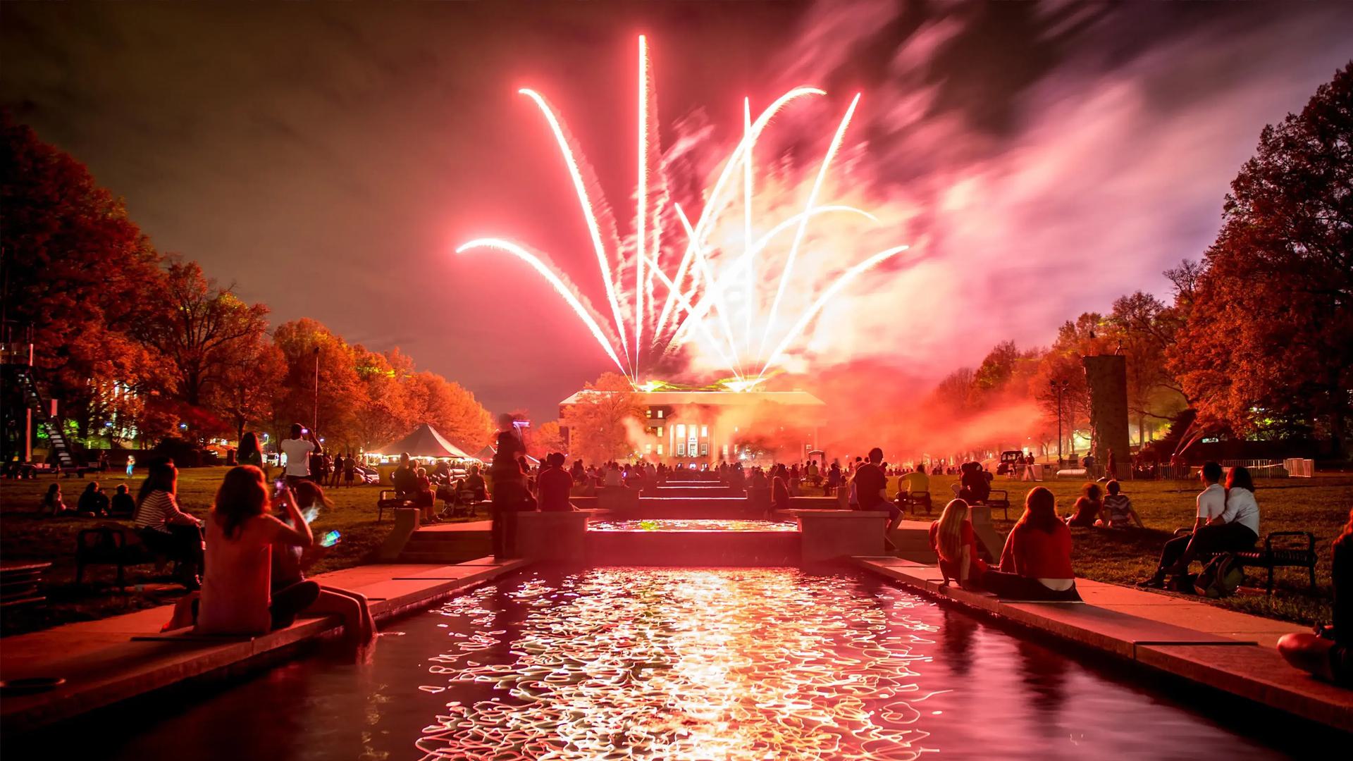 Fireworks on McKeldin Mall