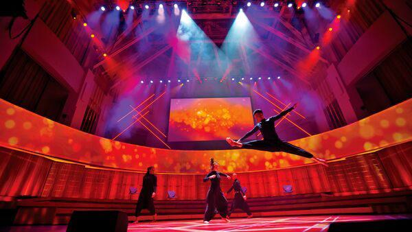 Dancers performing on stage at the Fearless Ideas Campaign Launch Event held at the Clarice Performing Arts Center