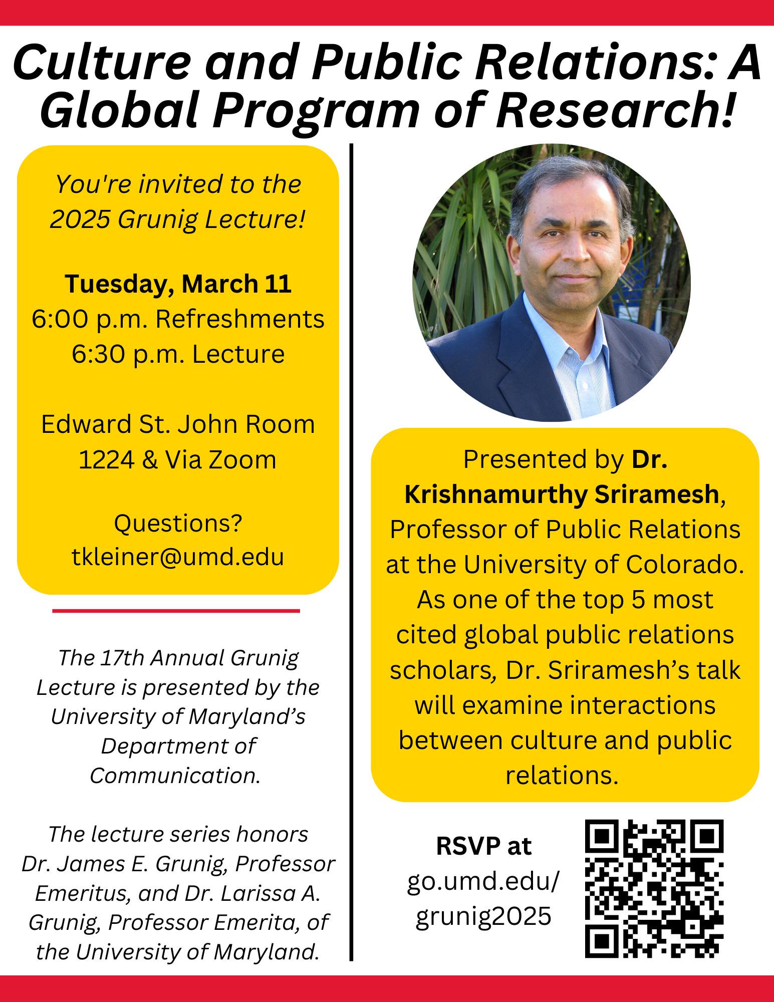 Grunig Lecture flyer