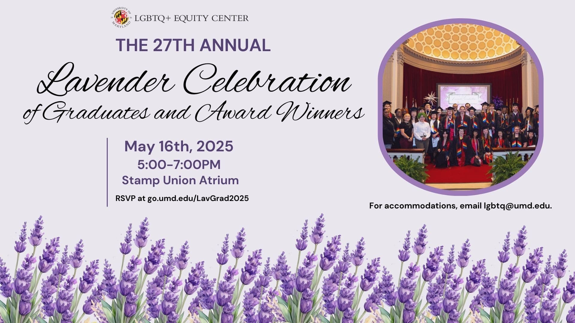 Lavender Celebration of Grads flyer